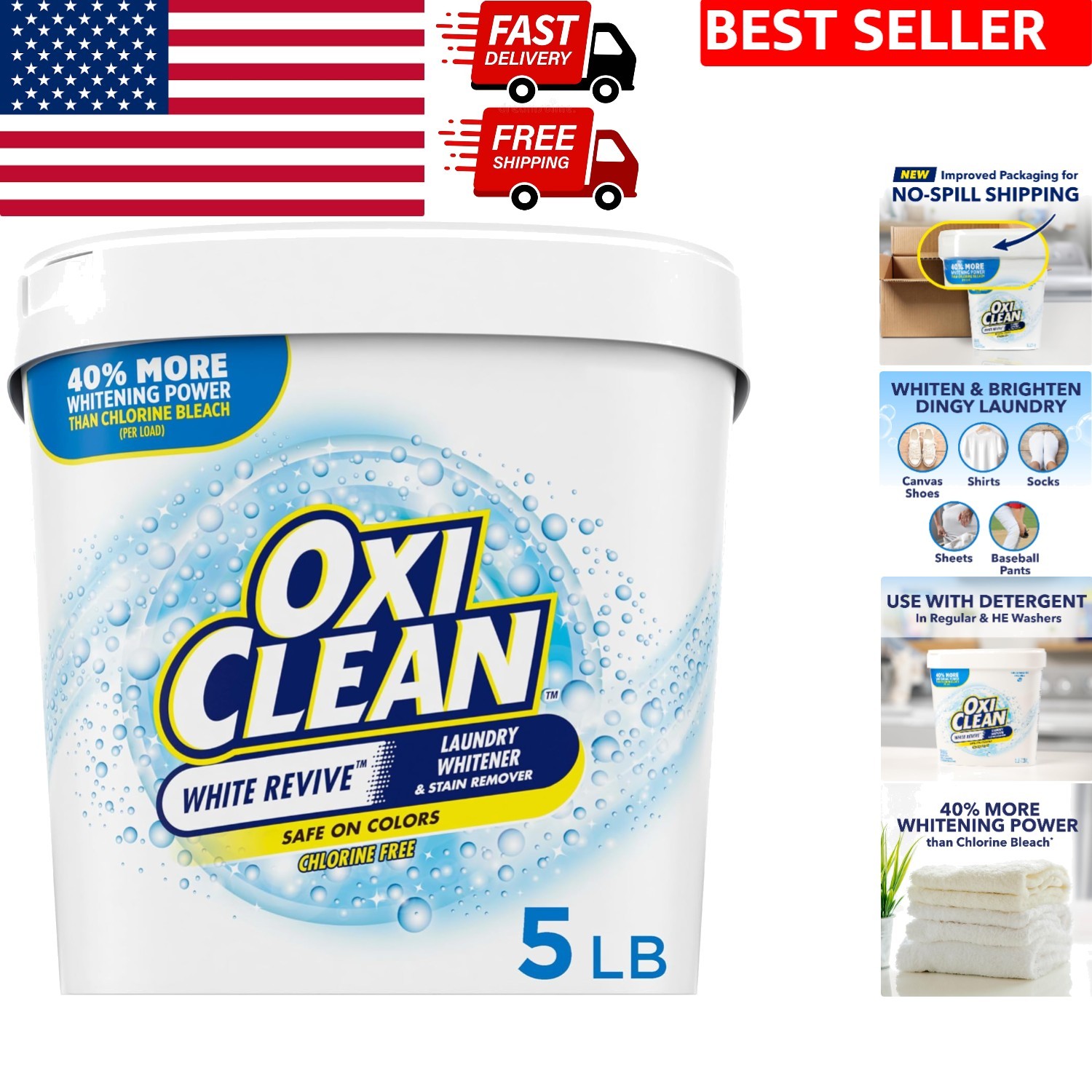 White Revive Laundry Whitener & Stain Remover Powder