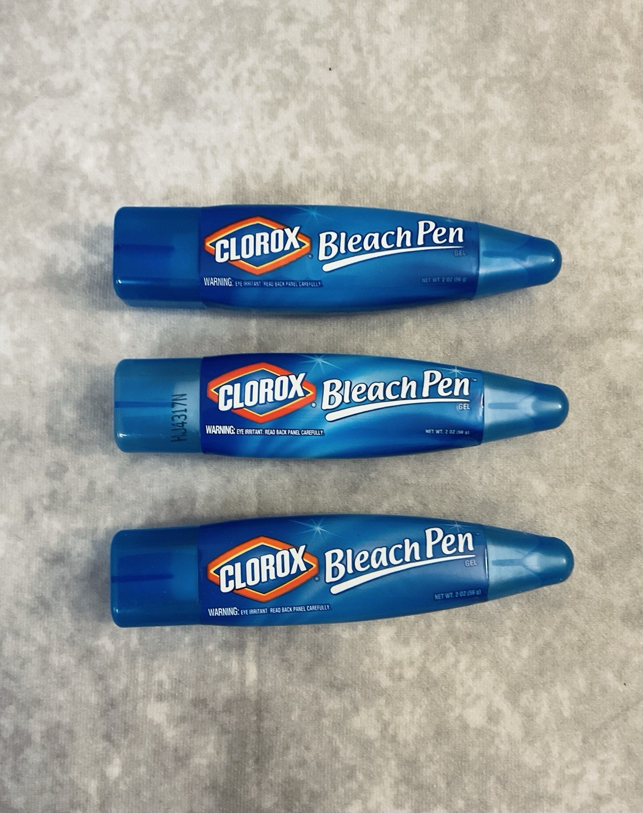 (3)CLOROX BLEACH PEN GEL DUAL-TIPPED BROAD SCRUBBER FINE POINT 2 OZ DISCONTINUED