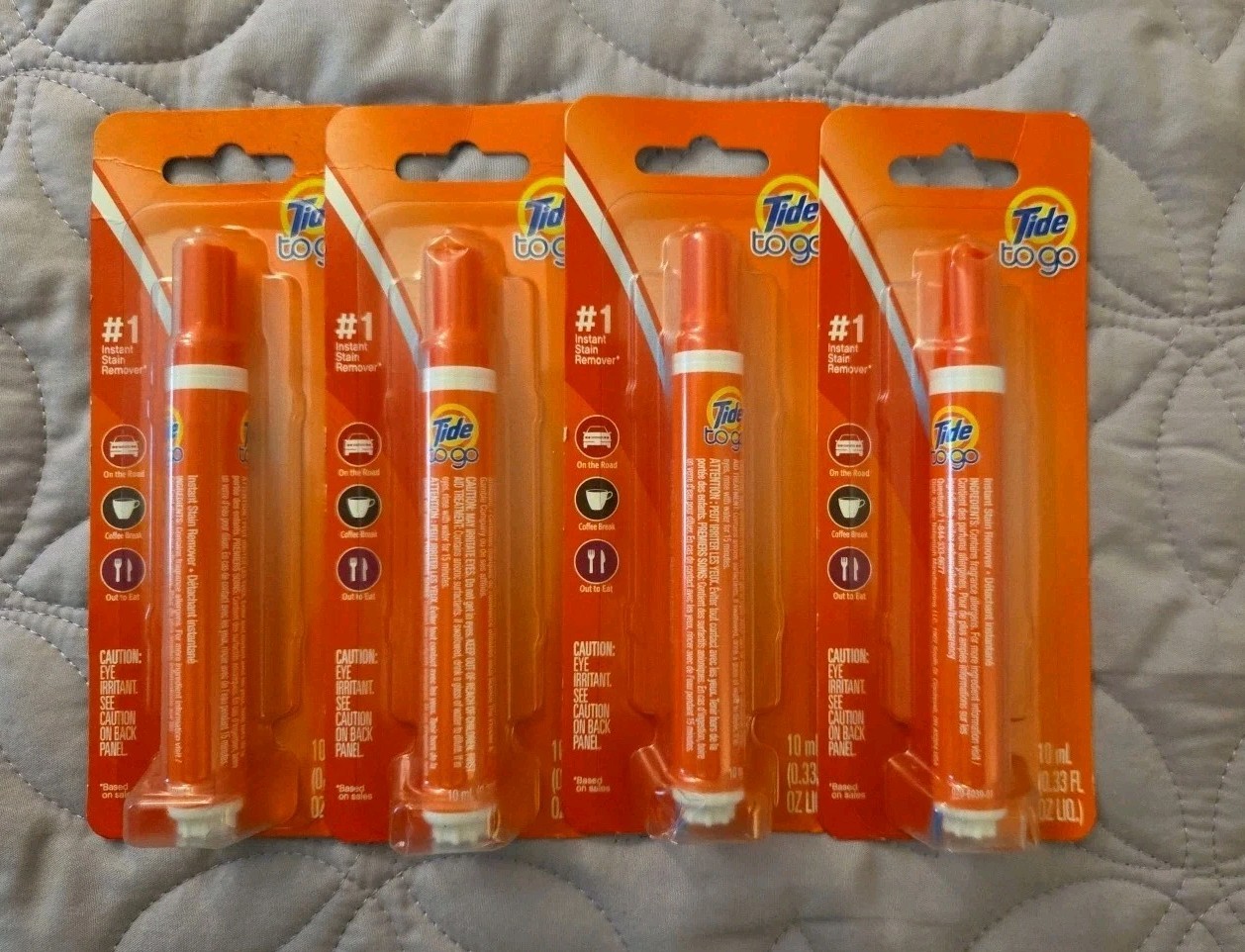 Lot Of 4 Tide to Go Instant Stain Remover Pen 1 Count, 0.33 Fl Oz *NEW*