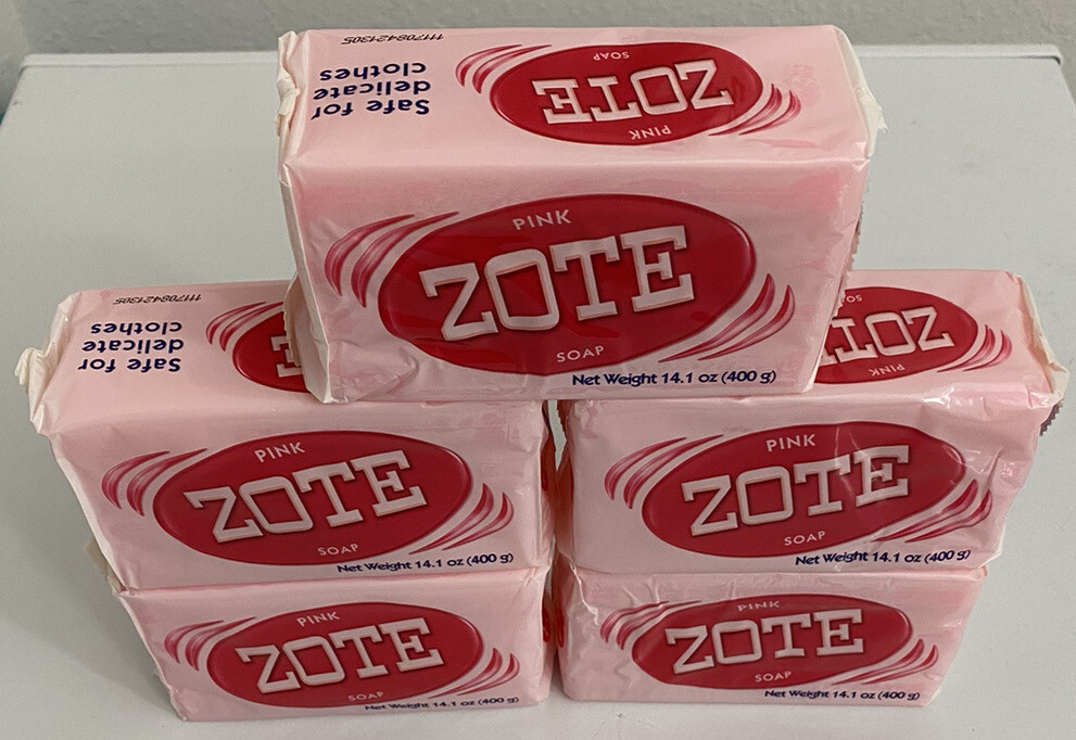 PINK ZOTE SOAP 400 g/ 14.1oz BARS For Cleaning Laundry Detergent Whitening Power