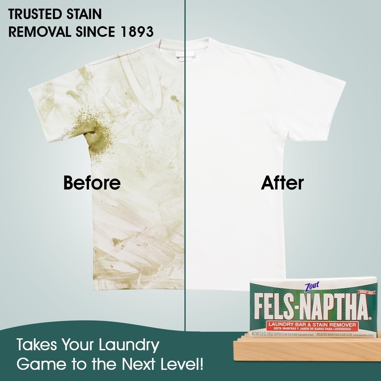 Fels Naptha Laundry Detergent Bar – 5 Ounce Fels Naptha Laundry Bar Soap and…