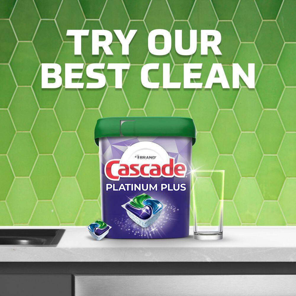 Platinum plus Actionpacs plus Bleach and Dawn Lemon Scent Dishwashing Machine De