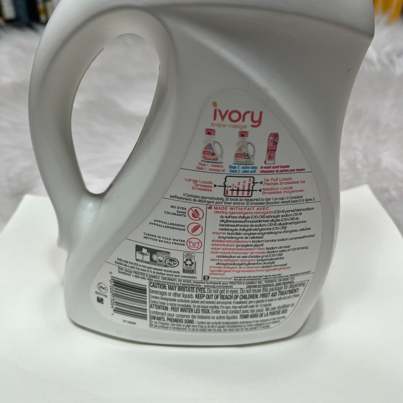 IVORY SNOW LAUNDRY DETERGENT STAGE 2: ACTIVE BABY LIQUID 32 LOADS 2019