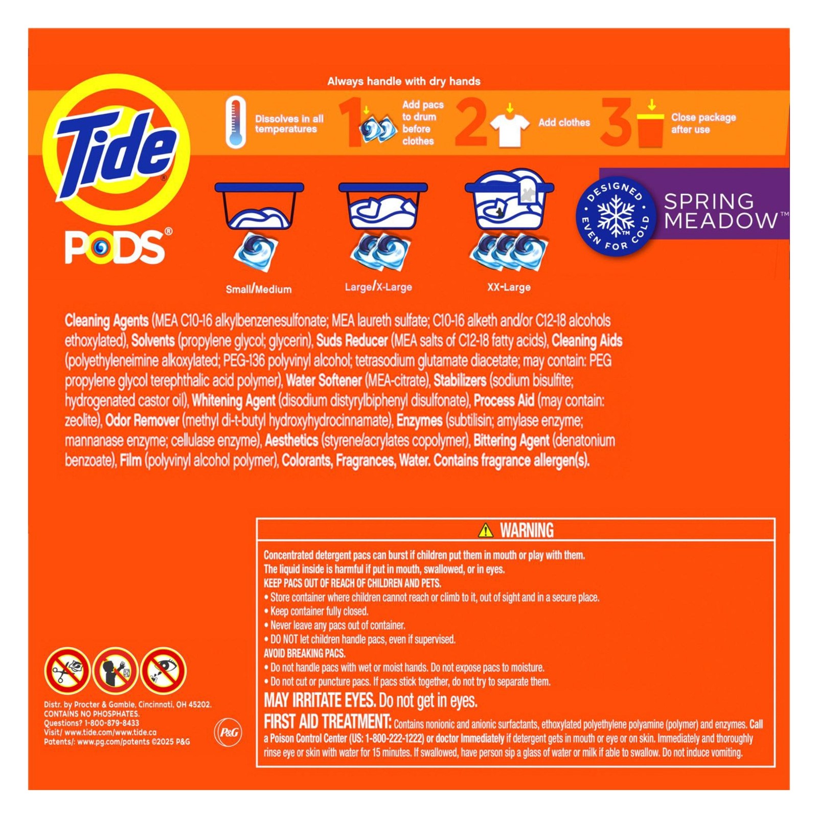 TIDE SPRING MEADOW PODS 156 CT