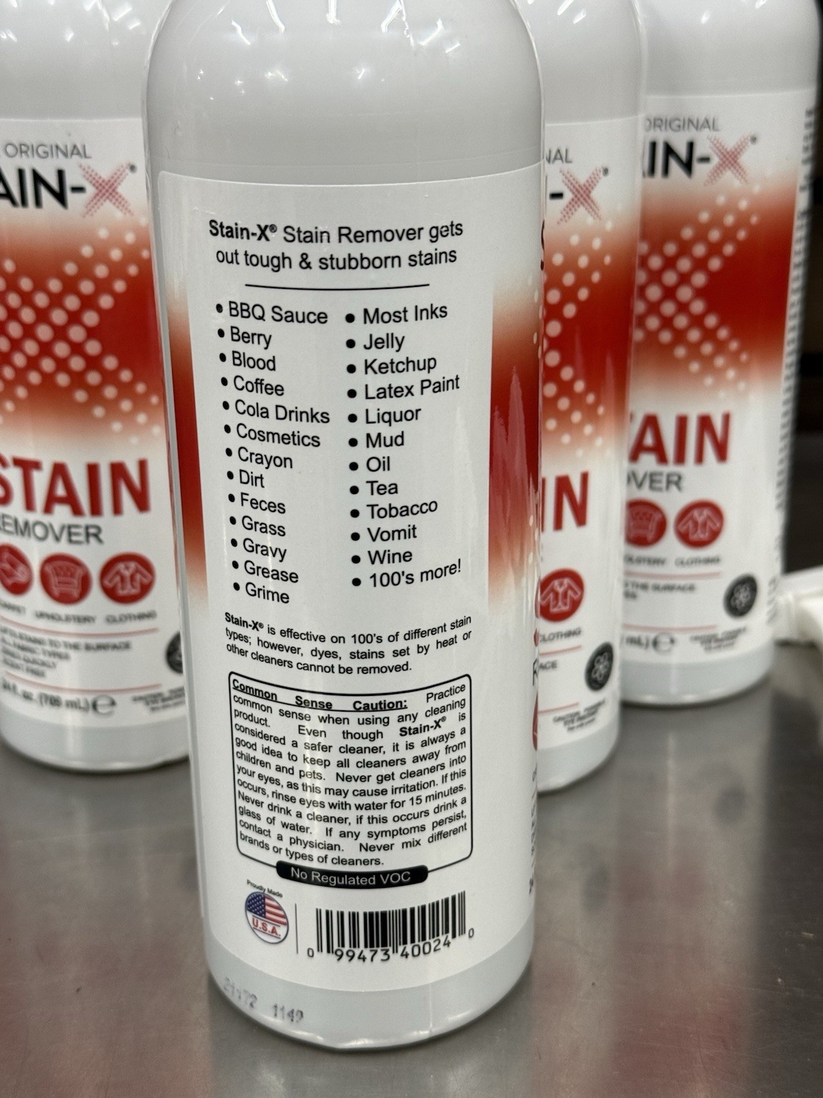 Pack of 6 – Stain-X Stain Remover 24 fl oz. For Carpet, Upholstery, Clothes