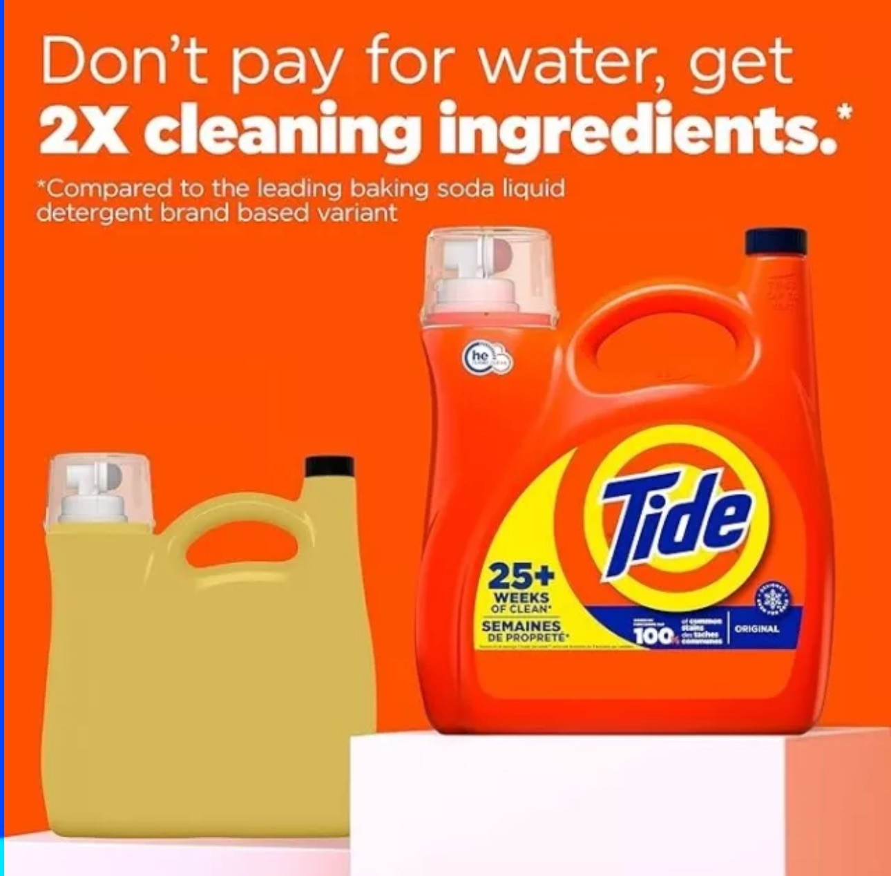 Tide Liquid Laundry Detergent, Original, 100 Loads, 132 fl oz, HE Compatible