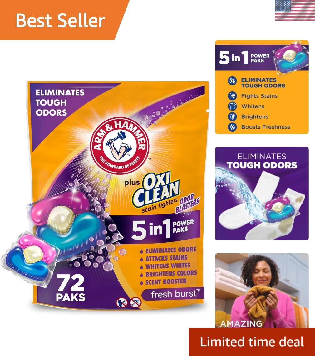 Fresh Burst Plus OxiClean 5-IN-1 Power Paks – Ultimate Laundry Solution
