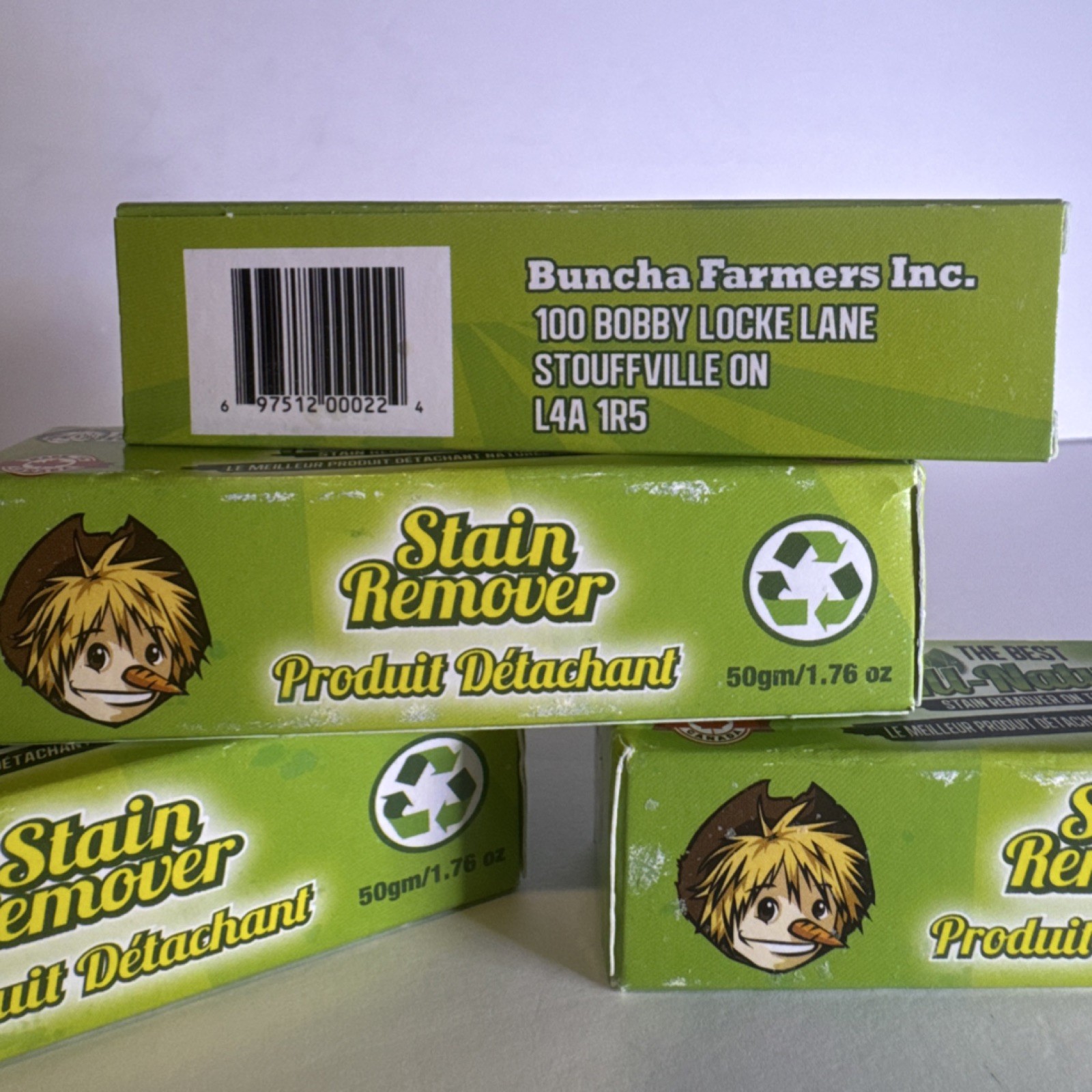 LOT of 4Buncha Farmers Natural Stain Remove Stick Biodegrade Baby Safe Non Toxic