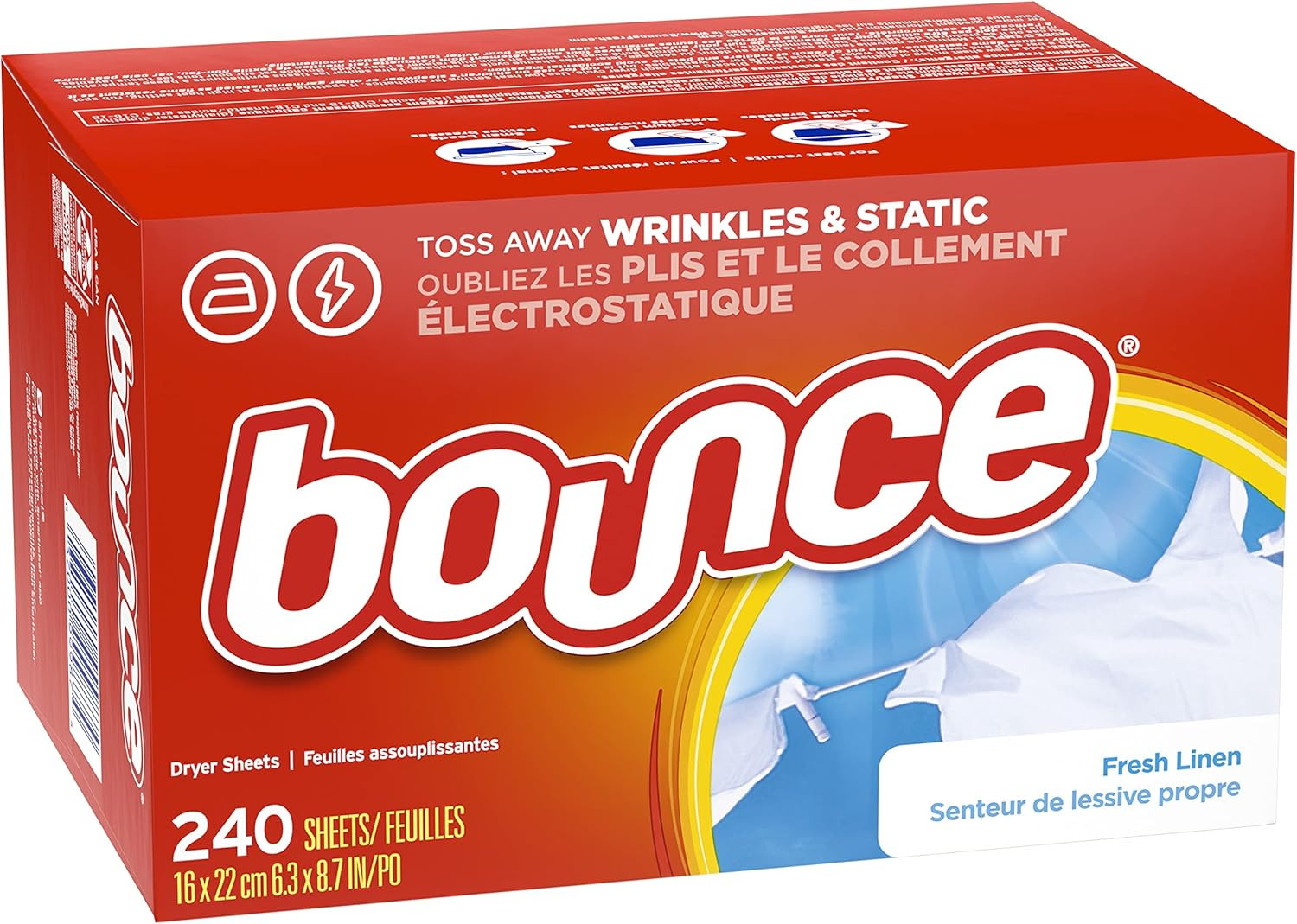 Fabric Softener Sheets, Fresh Linen Scent, 240 Count