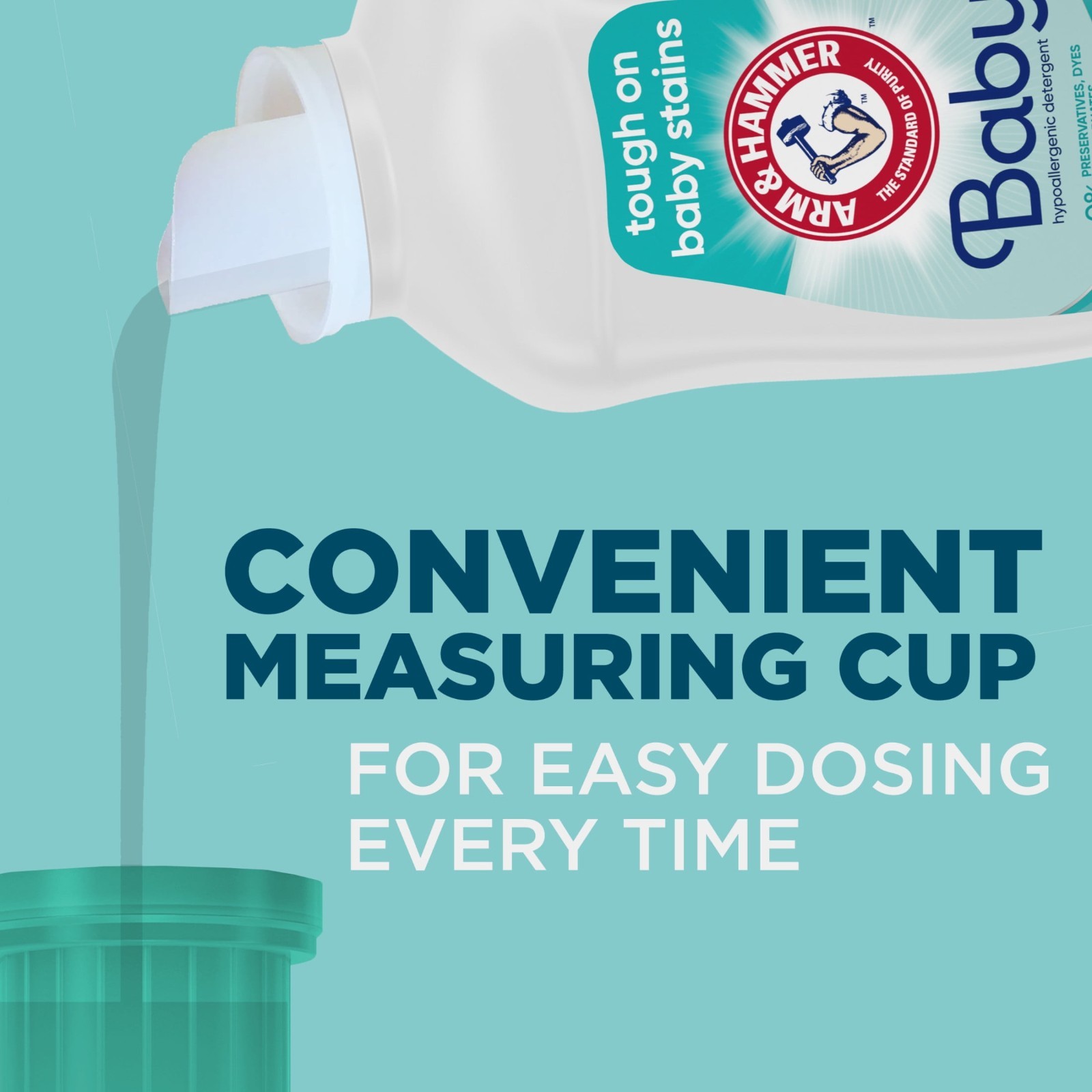 ARM & HAMMER Baby Hypoallergenic Liquid Laundry Detergent, 100.5 fl oz, 3 Pack