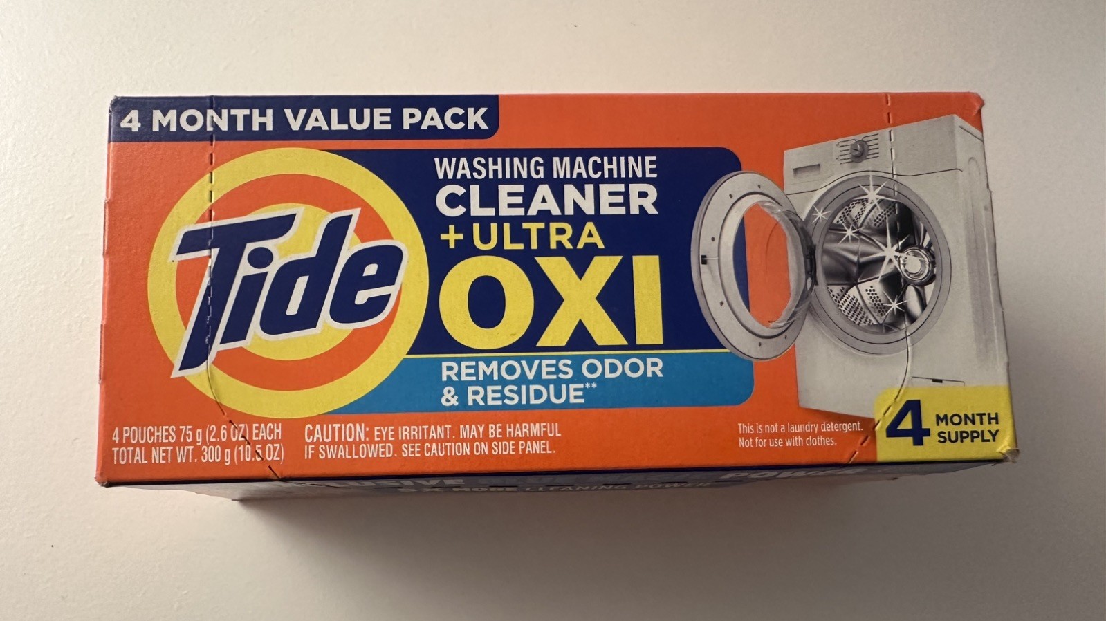 TIDE Washing Machine Cleaner OXI Enhanced Remove Odor Residue 4 Month Value Pack