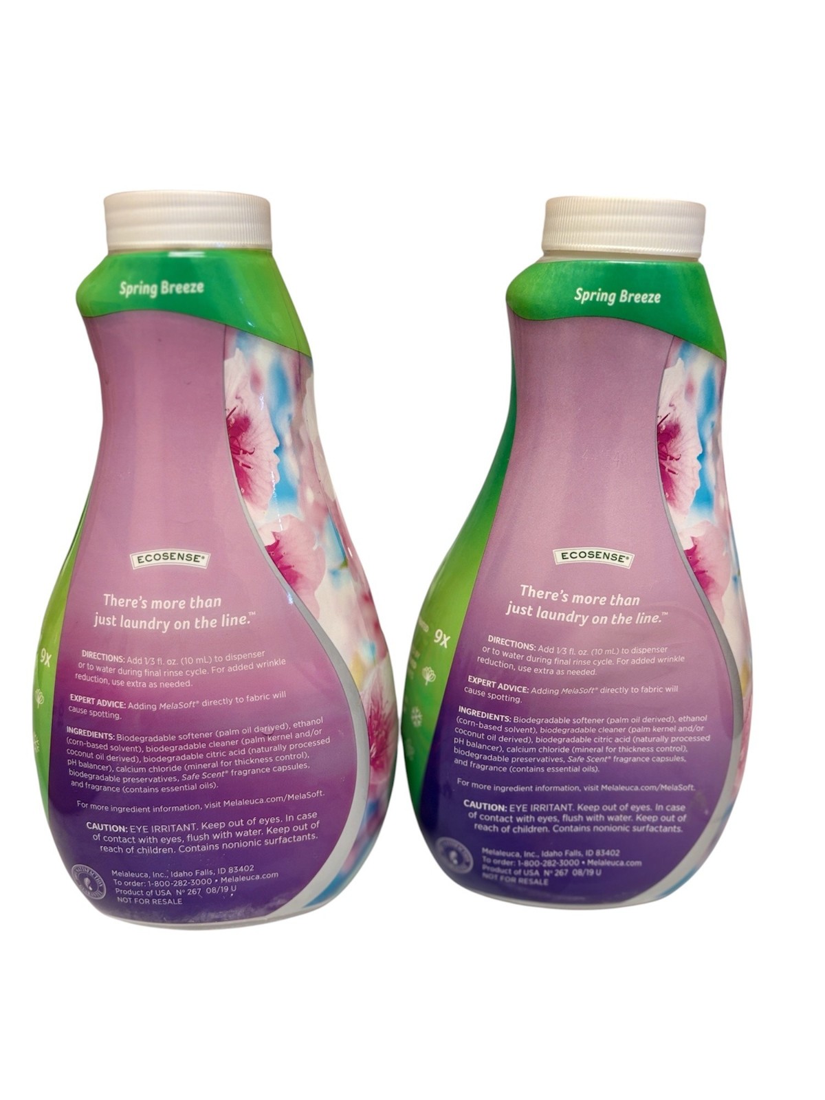 Melaleuca’s Spring Breeze Scent MelaSoft 9X Liquid Fabric Softner 32 oz