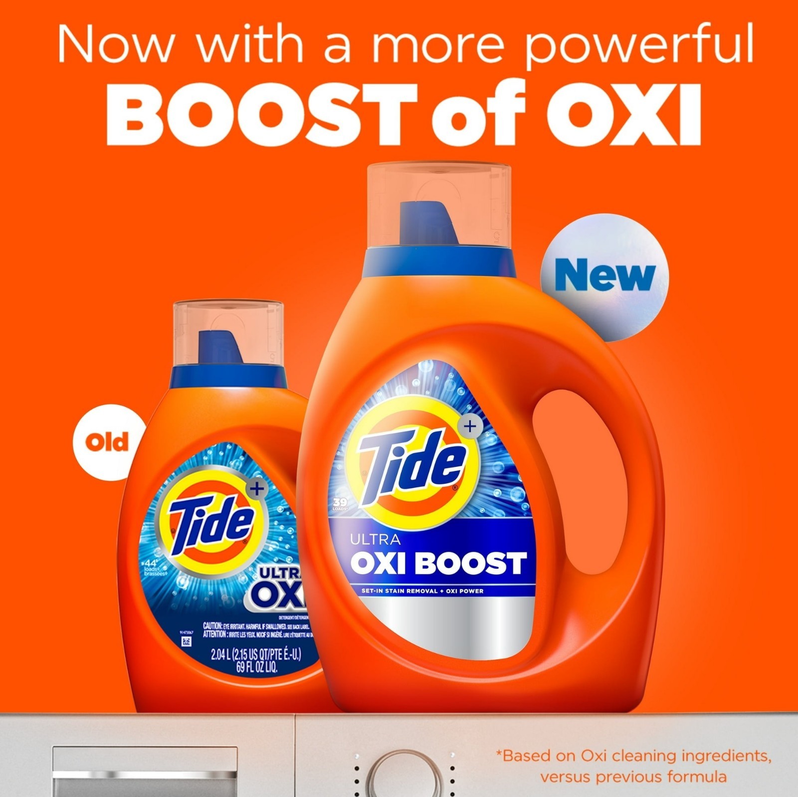 Tide Ultra Oxi Liquid Laundry Detergent 73oz 52 Loads Advanced Stain Removal