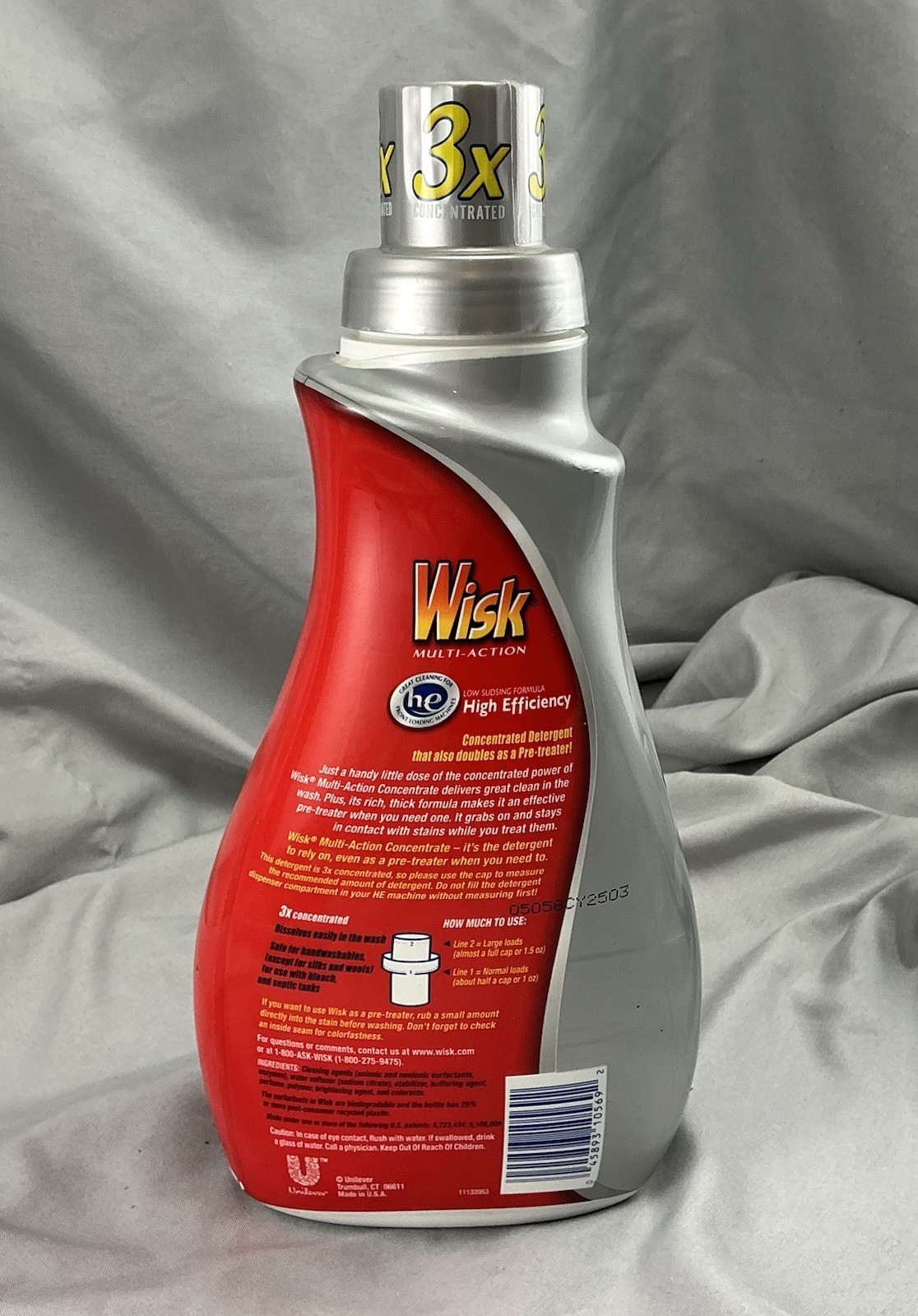 Wisk HE High Efficiency Laundry Detergent 32 Loads ~ 32oz ~ Brand New