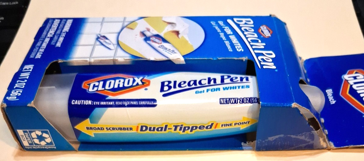 Clorox Bleach Pen Gel Laundry Household Net 2.0 Fl Oz Dual Tipped