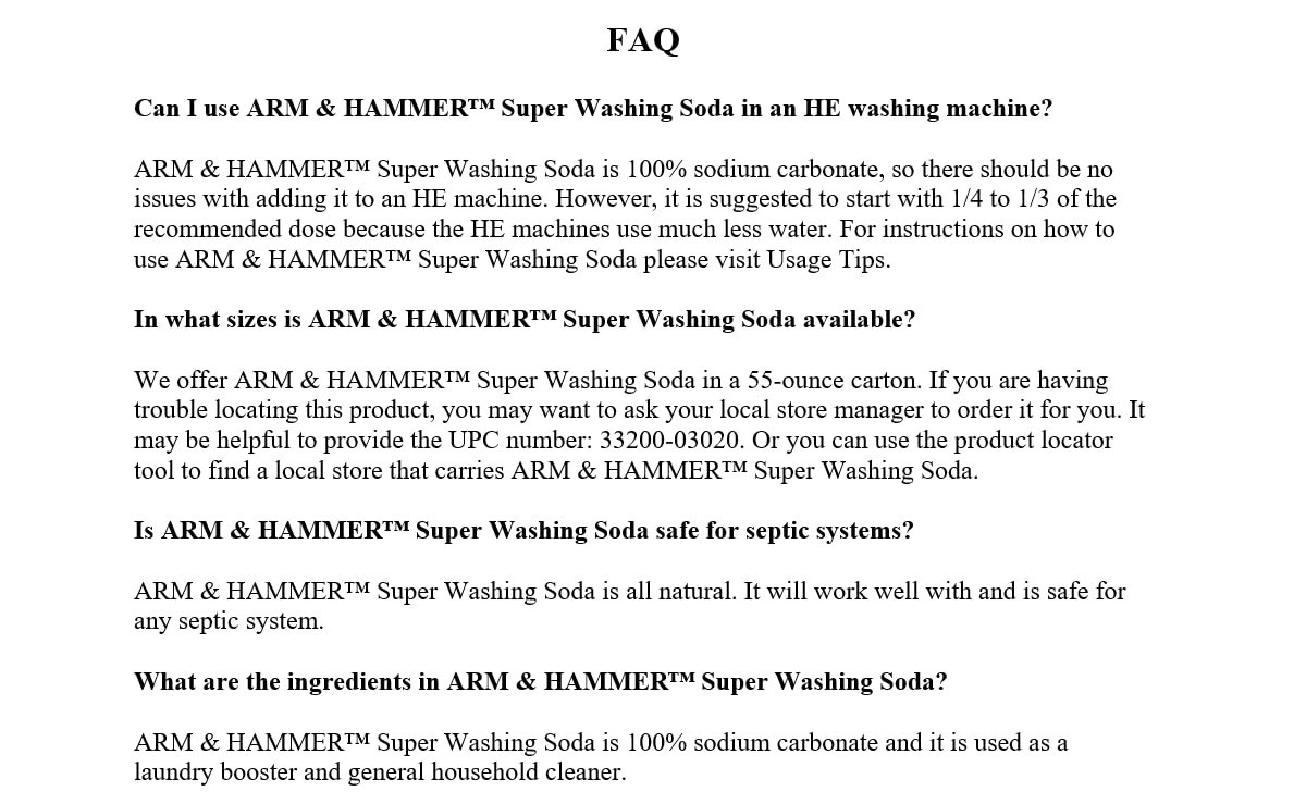 Super Washing Soda Household Cleaner & Laundry Booster, 55 oz – Pack of 2