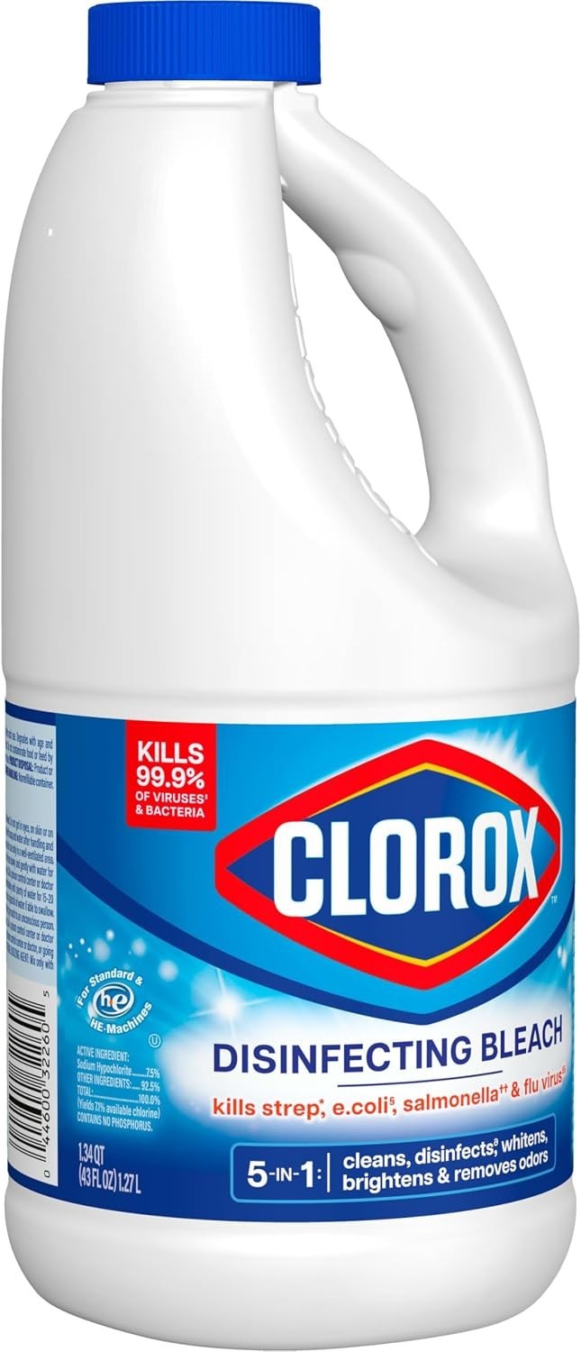 Concentrated Regular Disinfecting Liquid Laundry Bleach, 81 fl.oz 2 pack