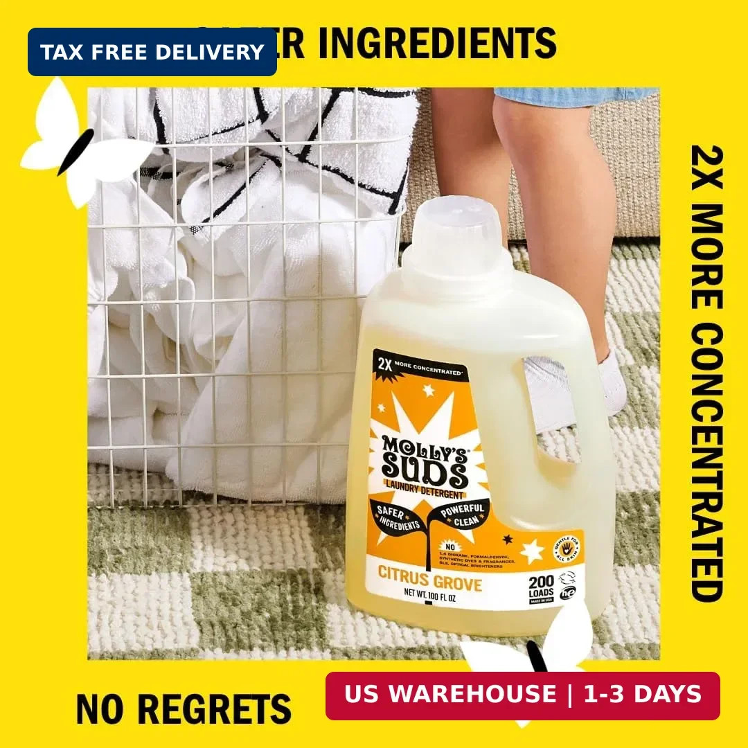 Molly’s Suds Liquid Laundry Detergent | Clean Laundry Detergent Soap for Sensiti