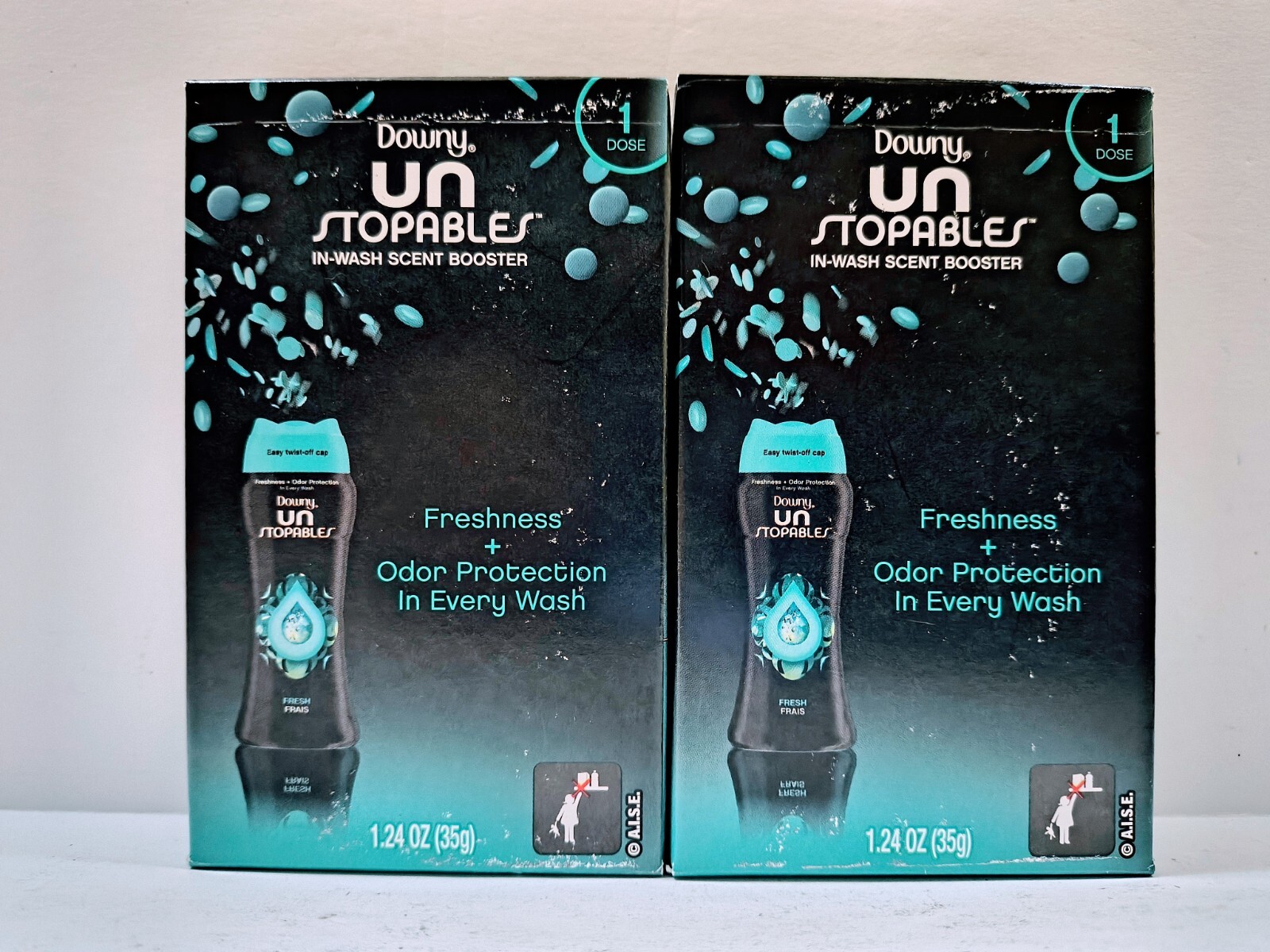 Downy Unstopables Fresh In-Wash Laundry Scent Booster Beads 1.24oz 2 Pack