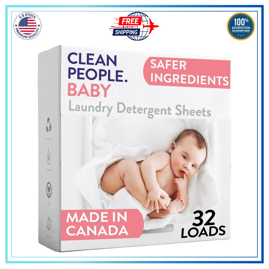 Clean People Laundry Detergent Sheets – Recyclable Packaging, Hypoallergenic, St