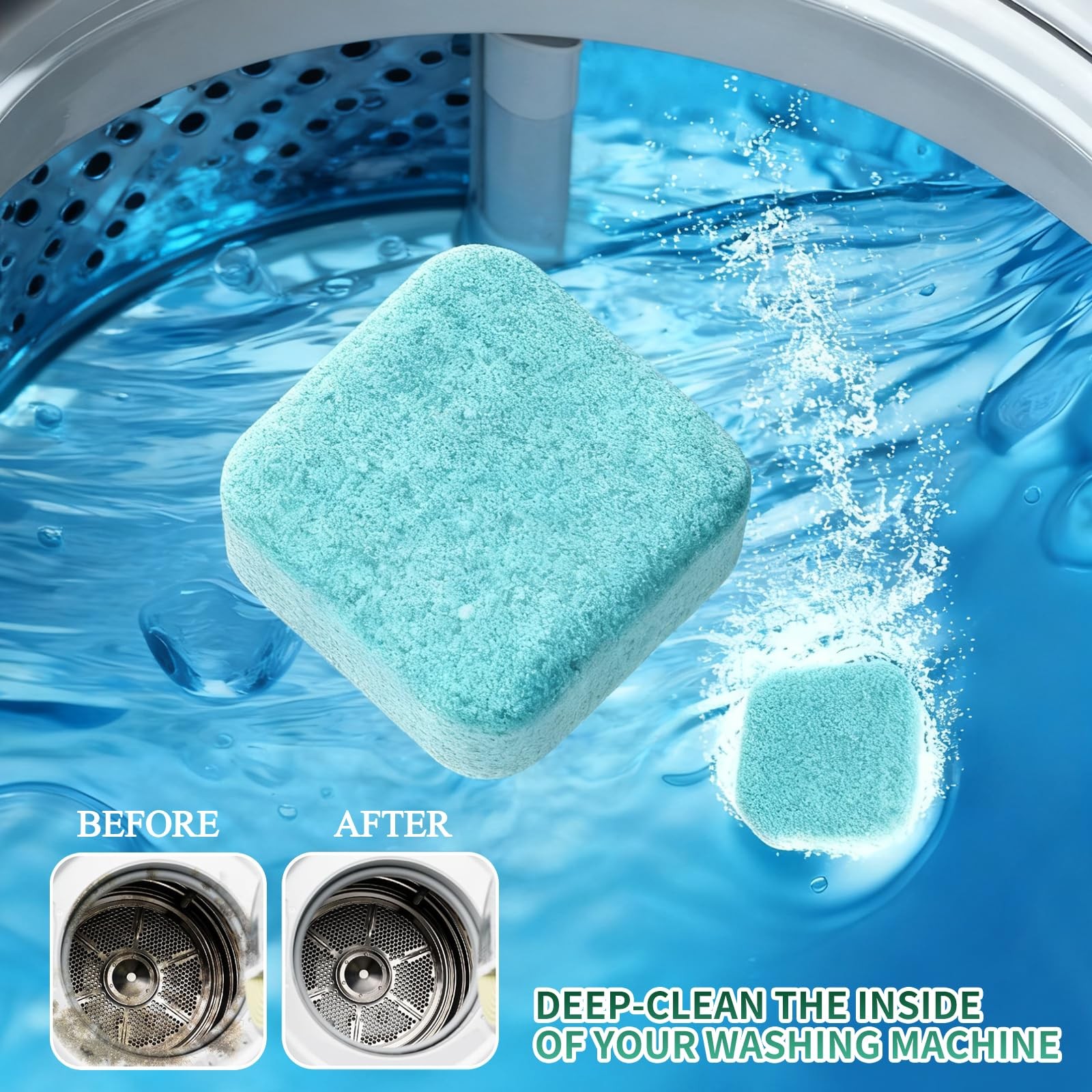 SOPAMI Washing Machine Cleaner Tablets 24-Pack (12 12 Count (Pack of 2), 2P