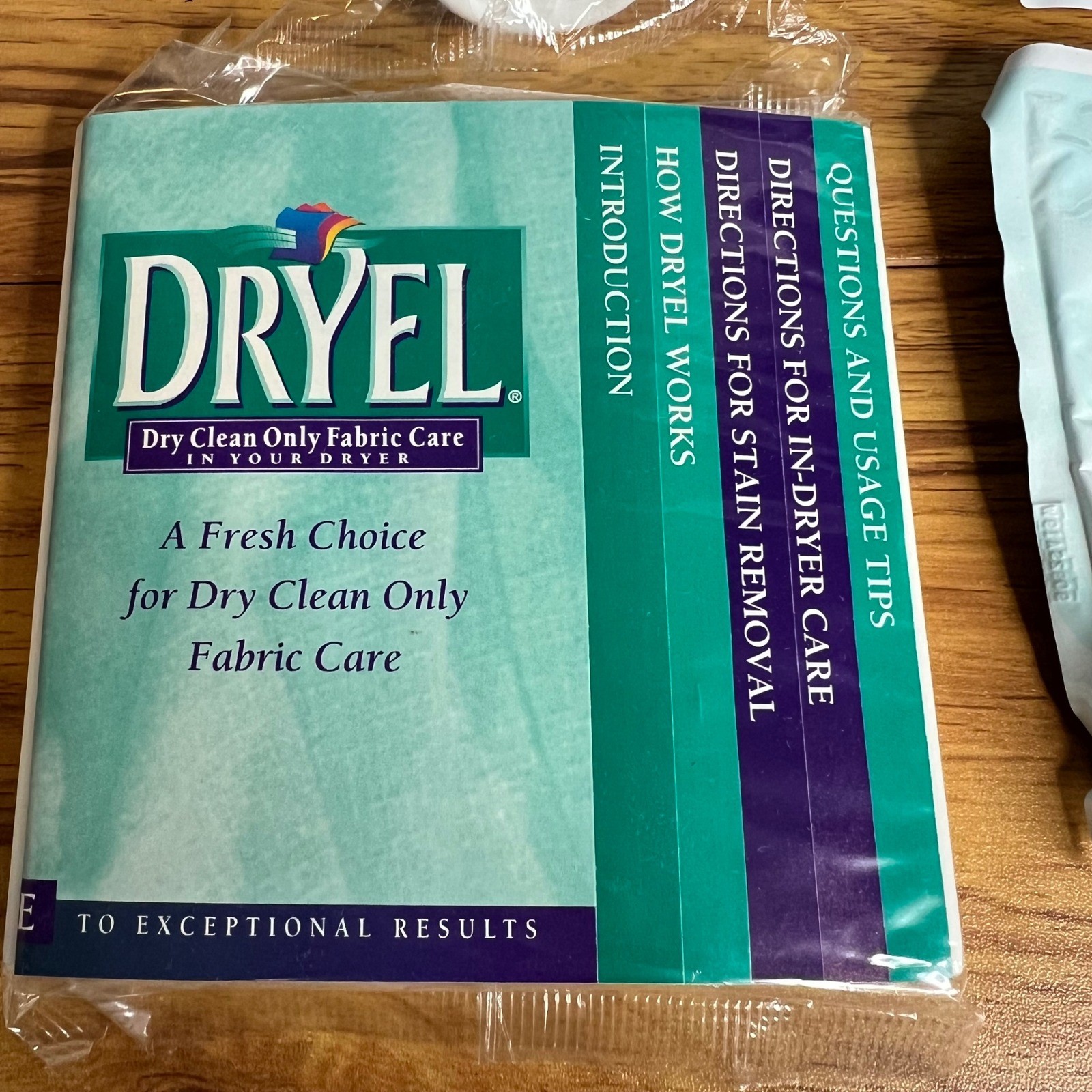 Dryel Fabric Care Kit Stain Remover 4.2 oz Dryer Cloths Absorbent Pads Vintage