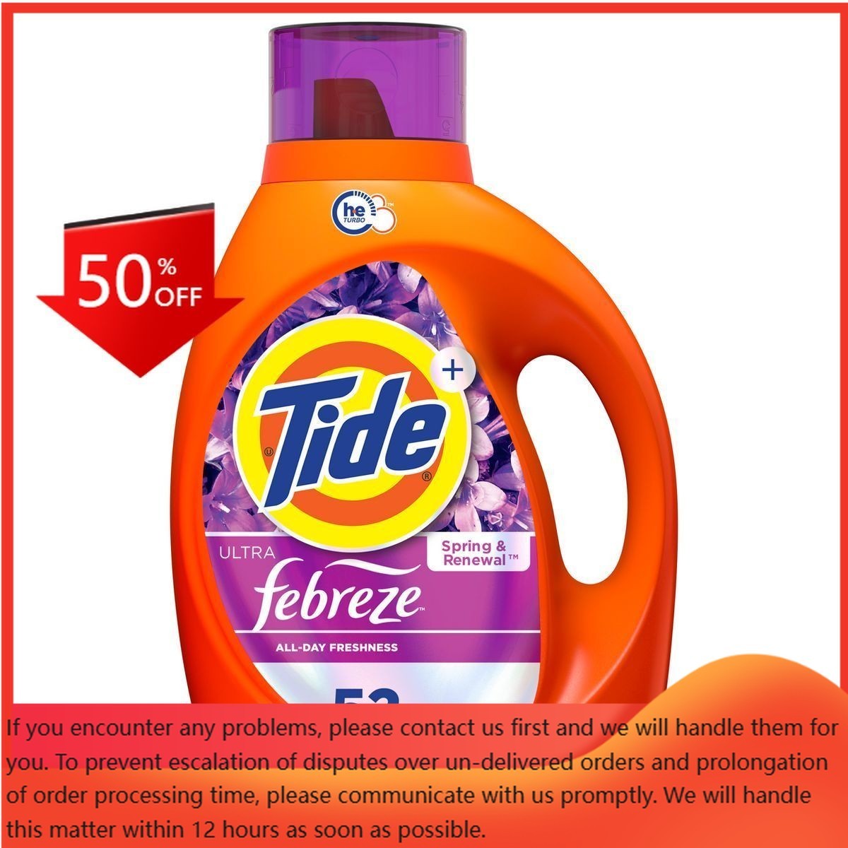 Tide Scented Liquid Laundry Detergent HE 52 Loads – 73 fl oz