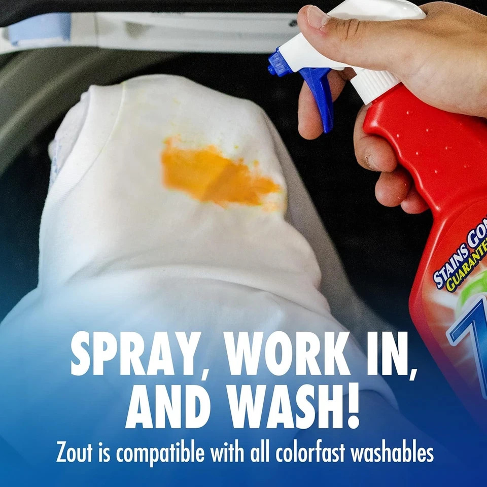 2 Pack of Zout Stain Remover Triple Enzyme Spray 22 Ounce