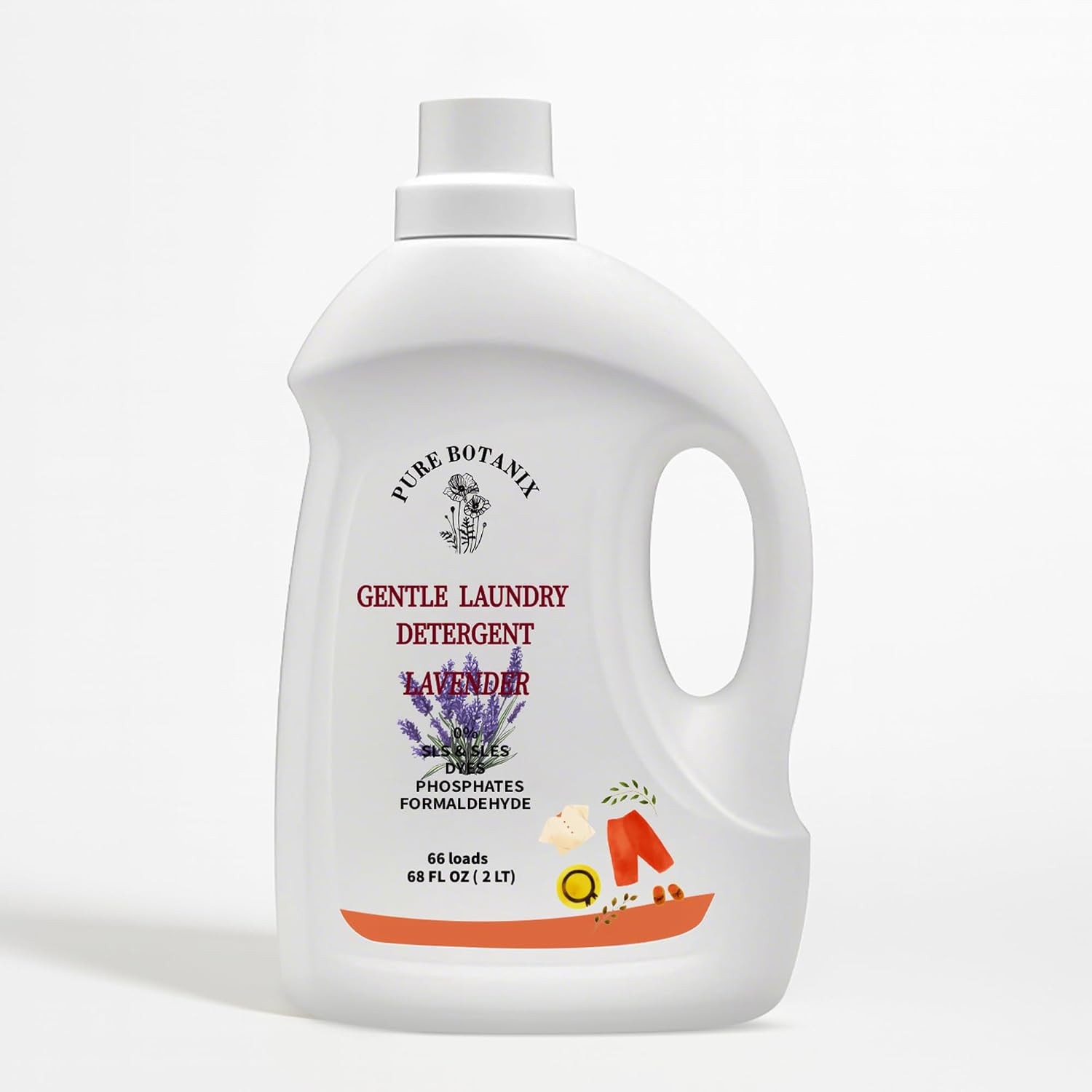 Lavender Plant-Based Hypoallergenic Laundry Detergent, Gentle & Non-Toxic Soap