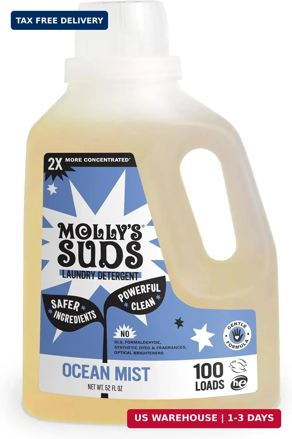 Molly’s Suds Liquid Laundry Detergent | Clean Laundry Detergent Soap for Sensiti