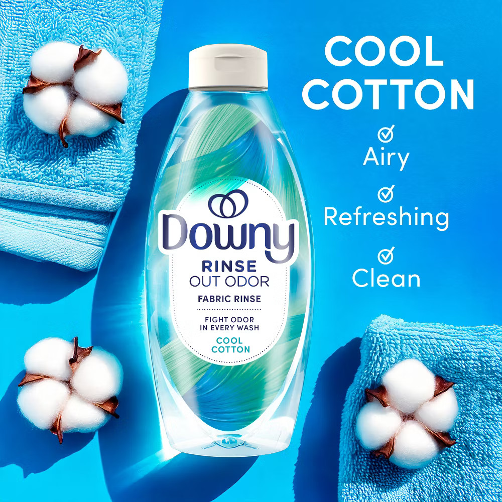 Downy Rinse Out Odor Laundry Rinse, Tackles Tough Odor, Fabric Softener – 25.5oz