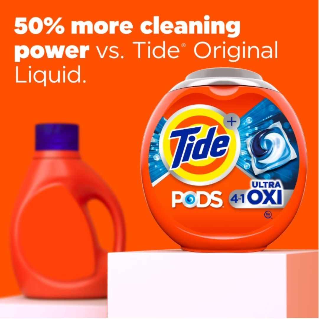 Tide PODS Laundry Detergent Soap Pacs, Ultra OXI, 32 Count New