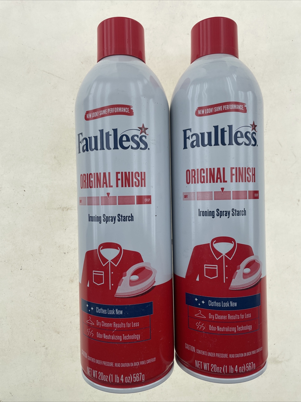 2x Faultless Spray Starch with Easy Iron 2 in 1 Ironing Aid Fabric 20oz Bottle