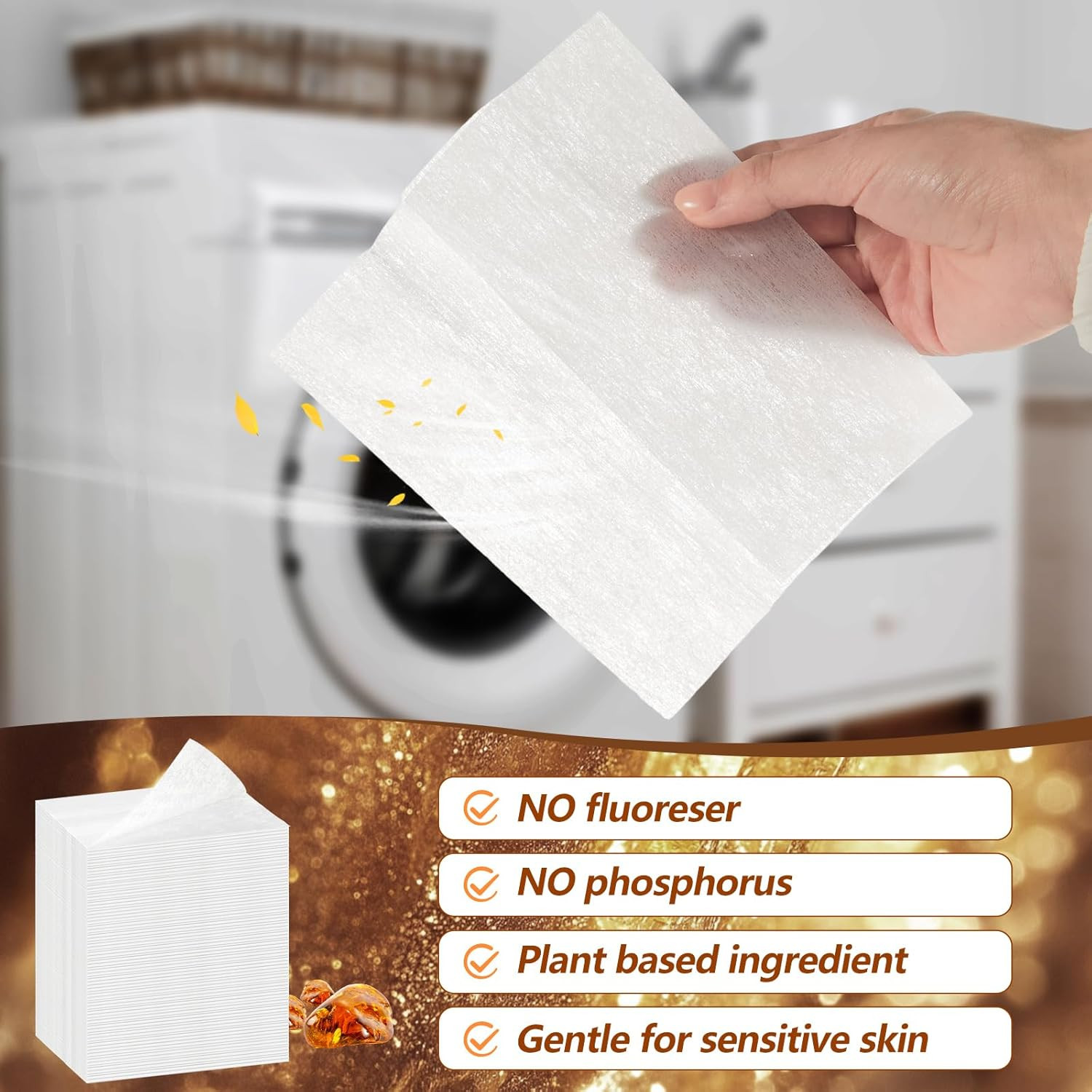 600 Count Dryer Sheets Bulk Fabric Softener Amber Vanilla Scent Dryer Sheets Nat