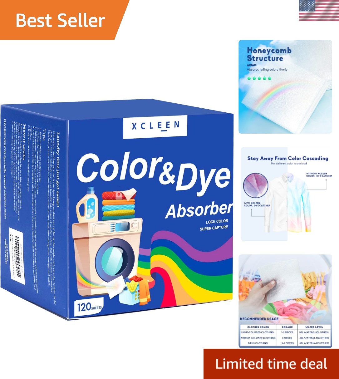 Color Absorber Laundry Sheets 120 Count, Dye Catcher to Prevent Clothes from …
