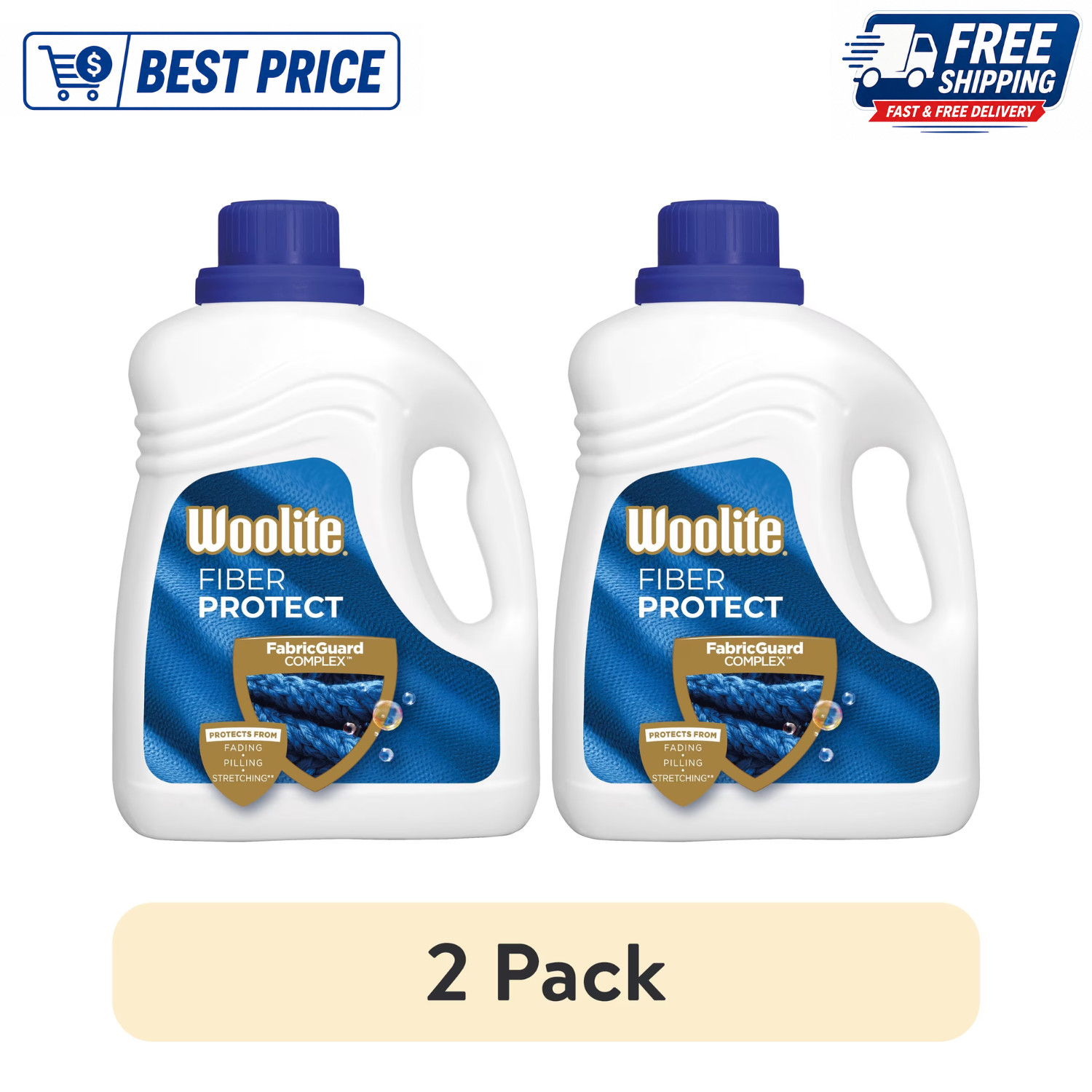 Woolite Damage Defense Liquid Laundry Detergent 100oz 66 Loads 2 Pack