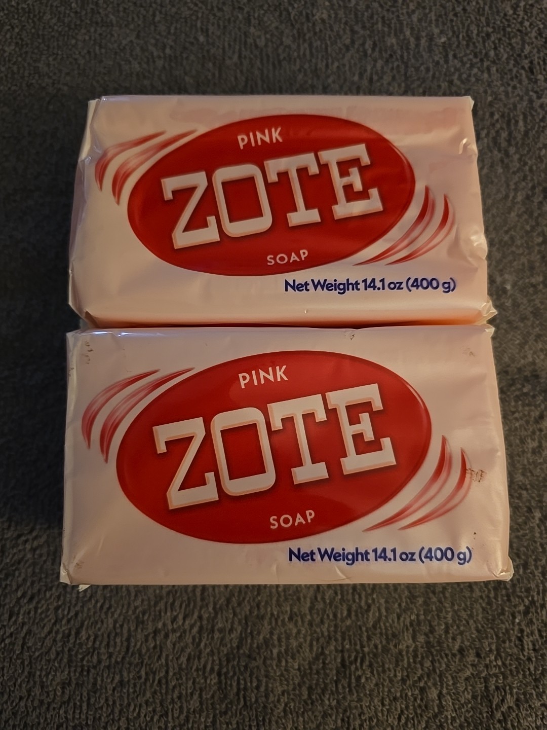 2 Zote Large Pink Laundry Soap Bar Washing Clothes Detergent 14.1 oz (K63)