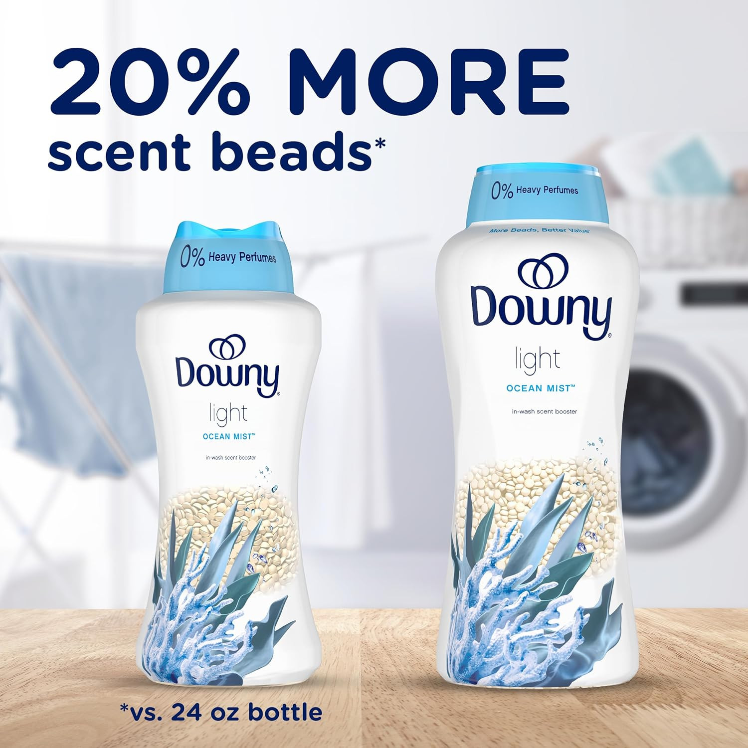 Light Laundry Scent Booster Beads for Washer, Ocean Mist Scent, 30.1 oz, with No