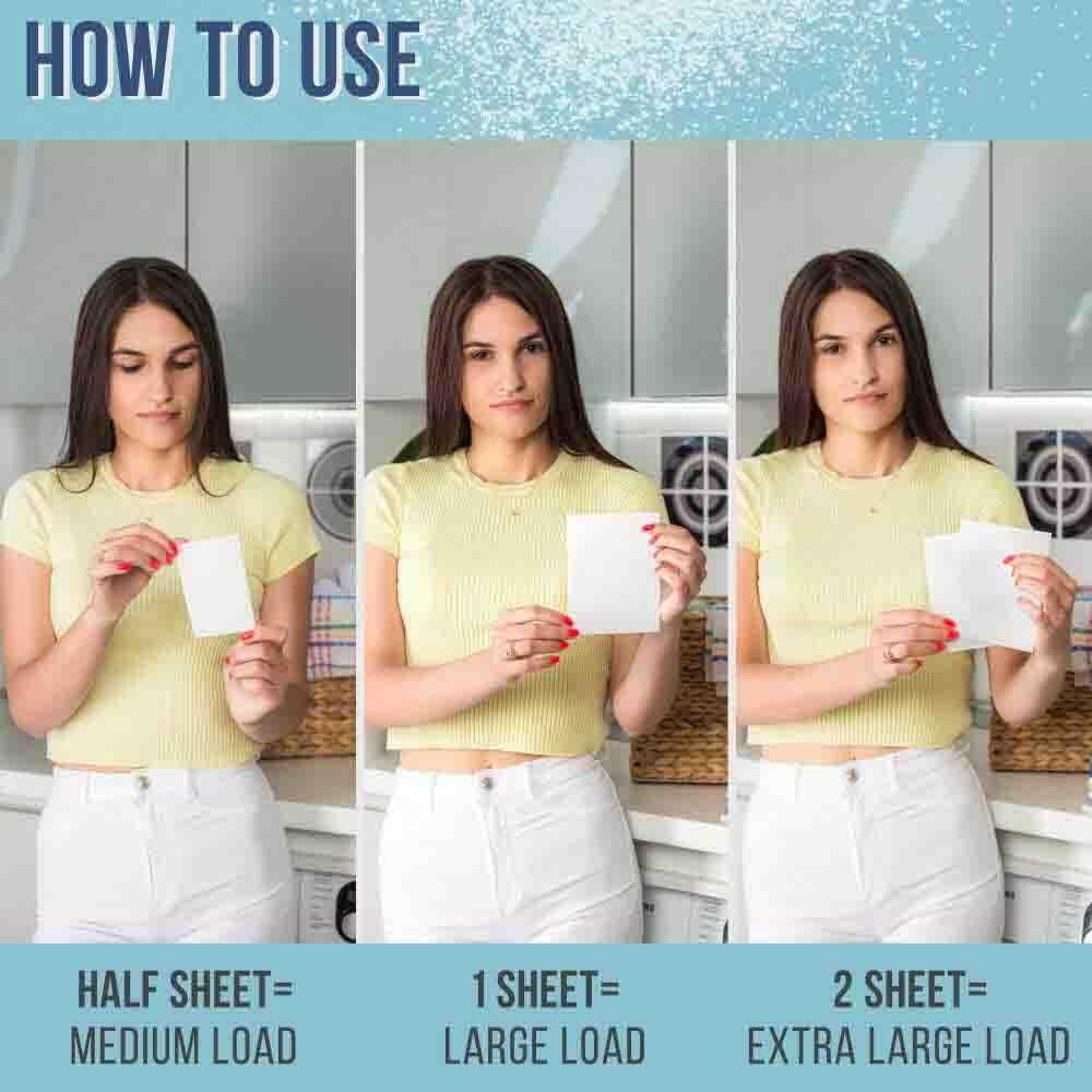 Laundry Detergent Sheets – 50 Strips (25 Sheets) | Earth Friendly Fresh Scent Pl