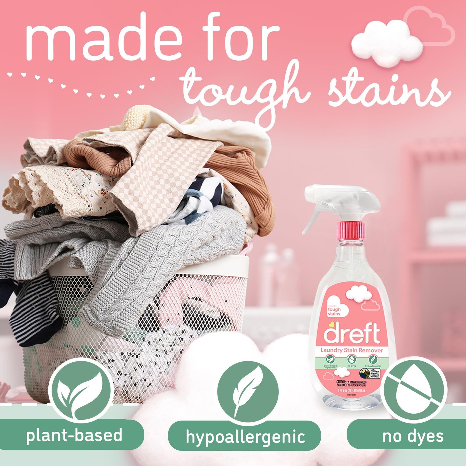 Stain Remover for Baby Clothes and Hypoallergenic Baby Stain Remover Spray Pl…