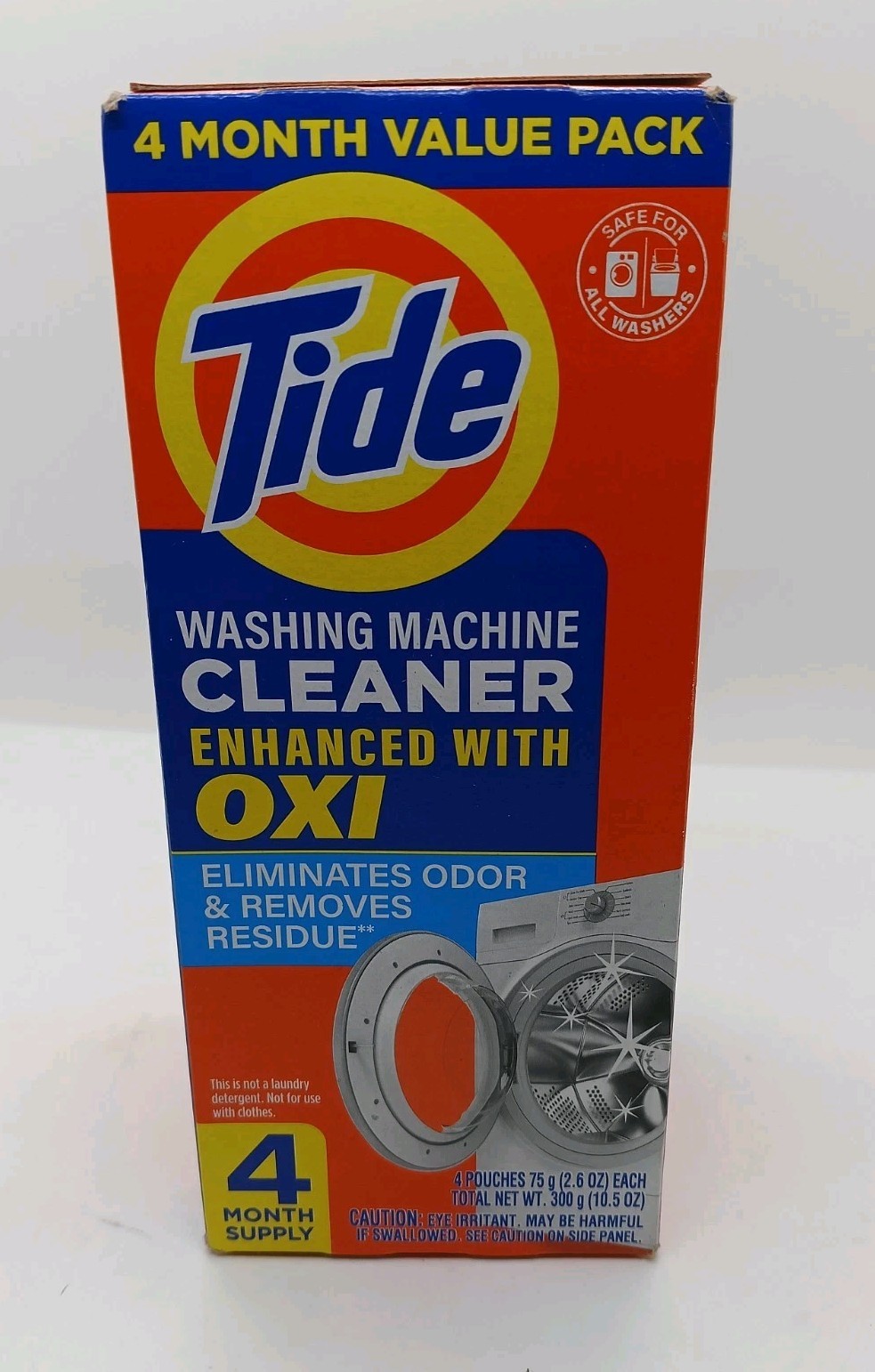 TIDE Washing Machine Cleaner OXI Enhanced Remove Odor Residue 4 Month Value Pack