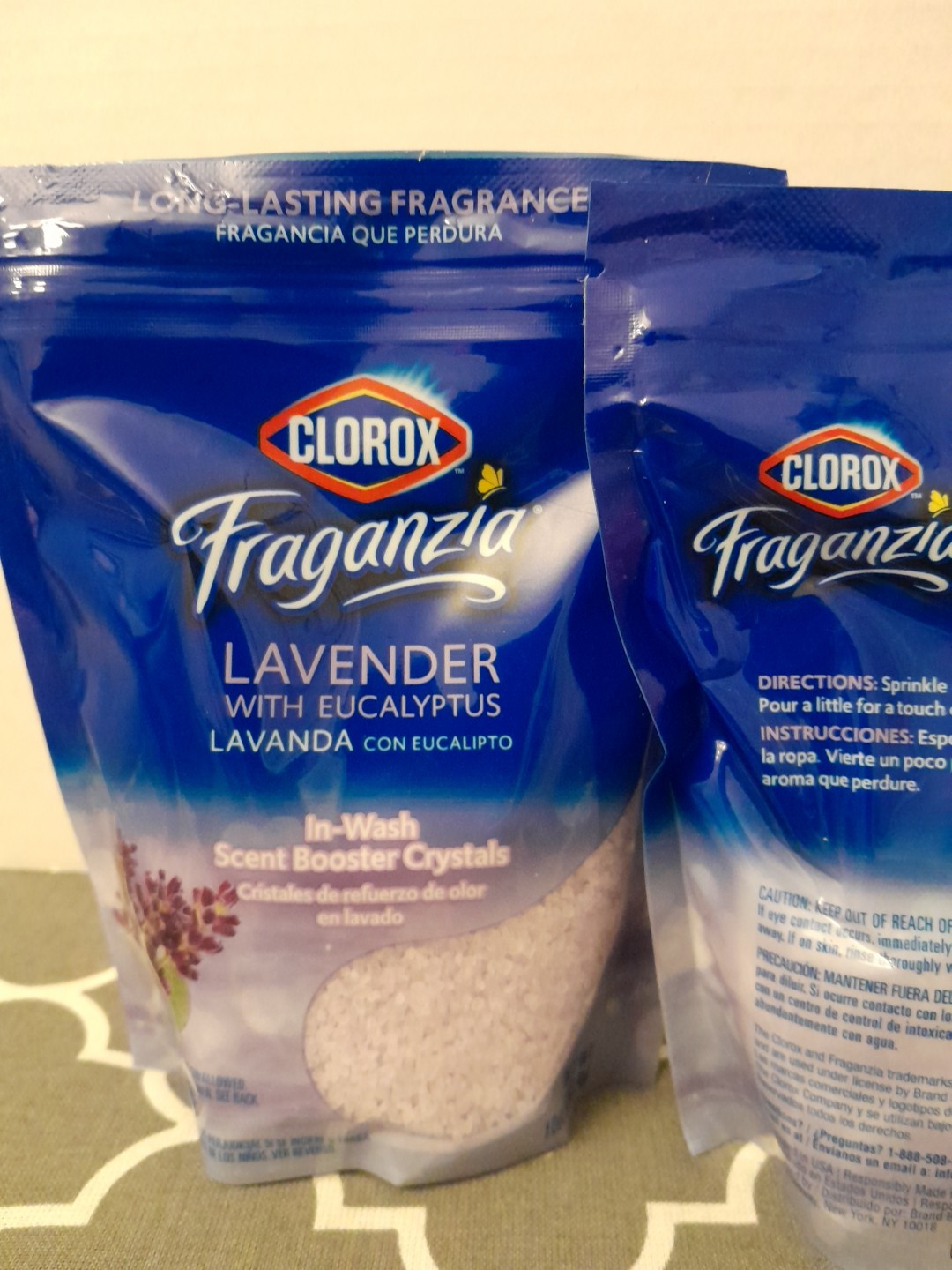 2 Packs Fraganzia Lavender With Eucalyptus In Wash Scent Booster Crystals 10oz.