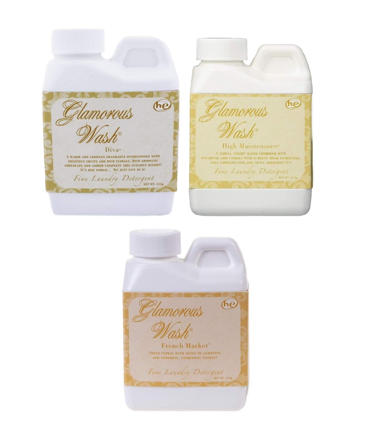 Tyler Glamorous Wash Laundry Detergent Liquid 4oz Gift Set Diva, French Market,