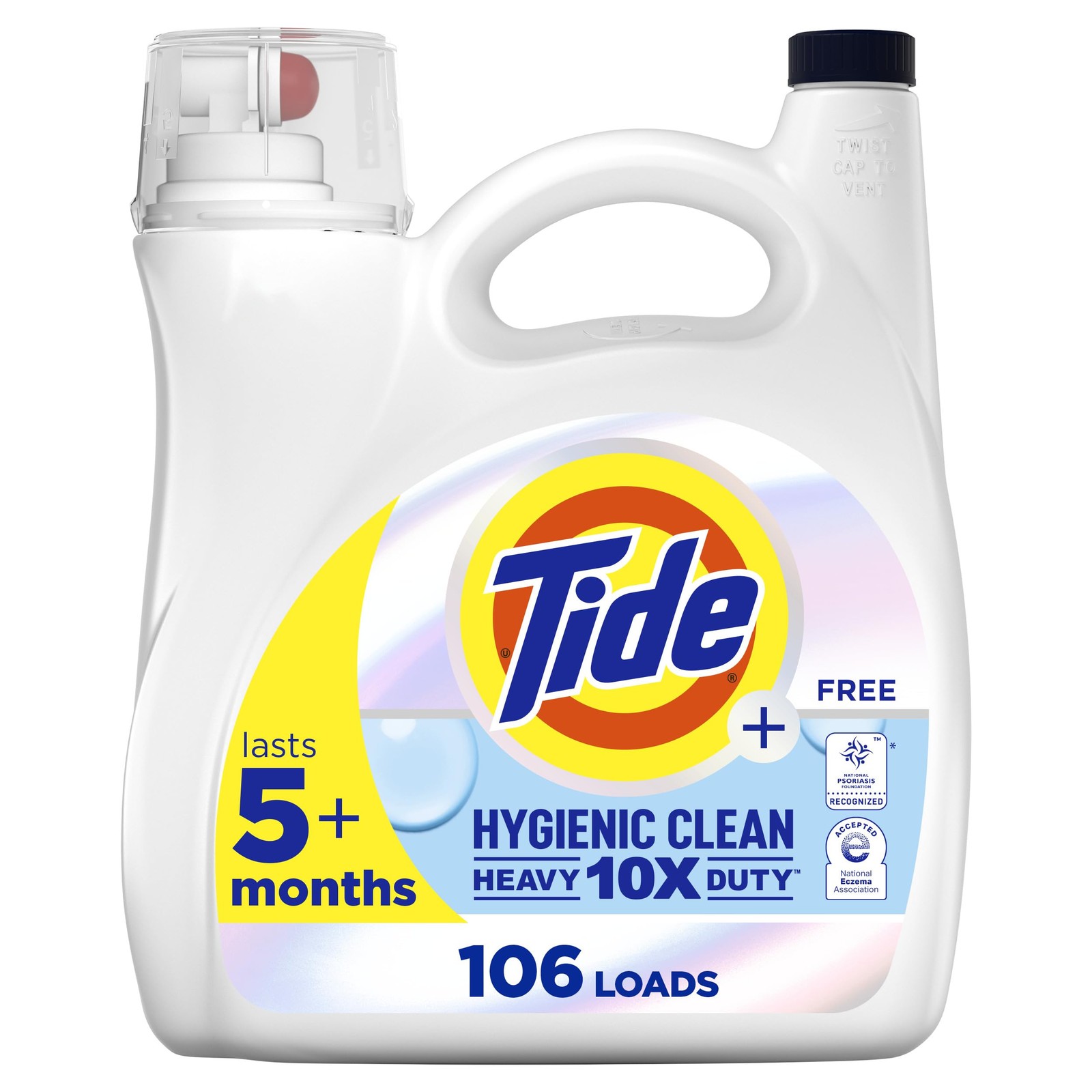 Tide Hygienic Clean Heavy Duty 10x Free Liquid Laundry Detergent, Unscented S…