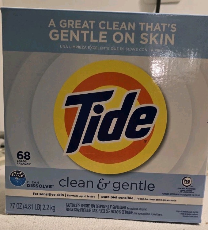 Tide Clean and Gentle Laundry Detergent Powder 68 Loads 77 Oz Box NEW
