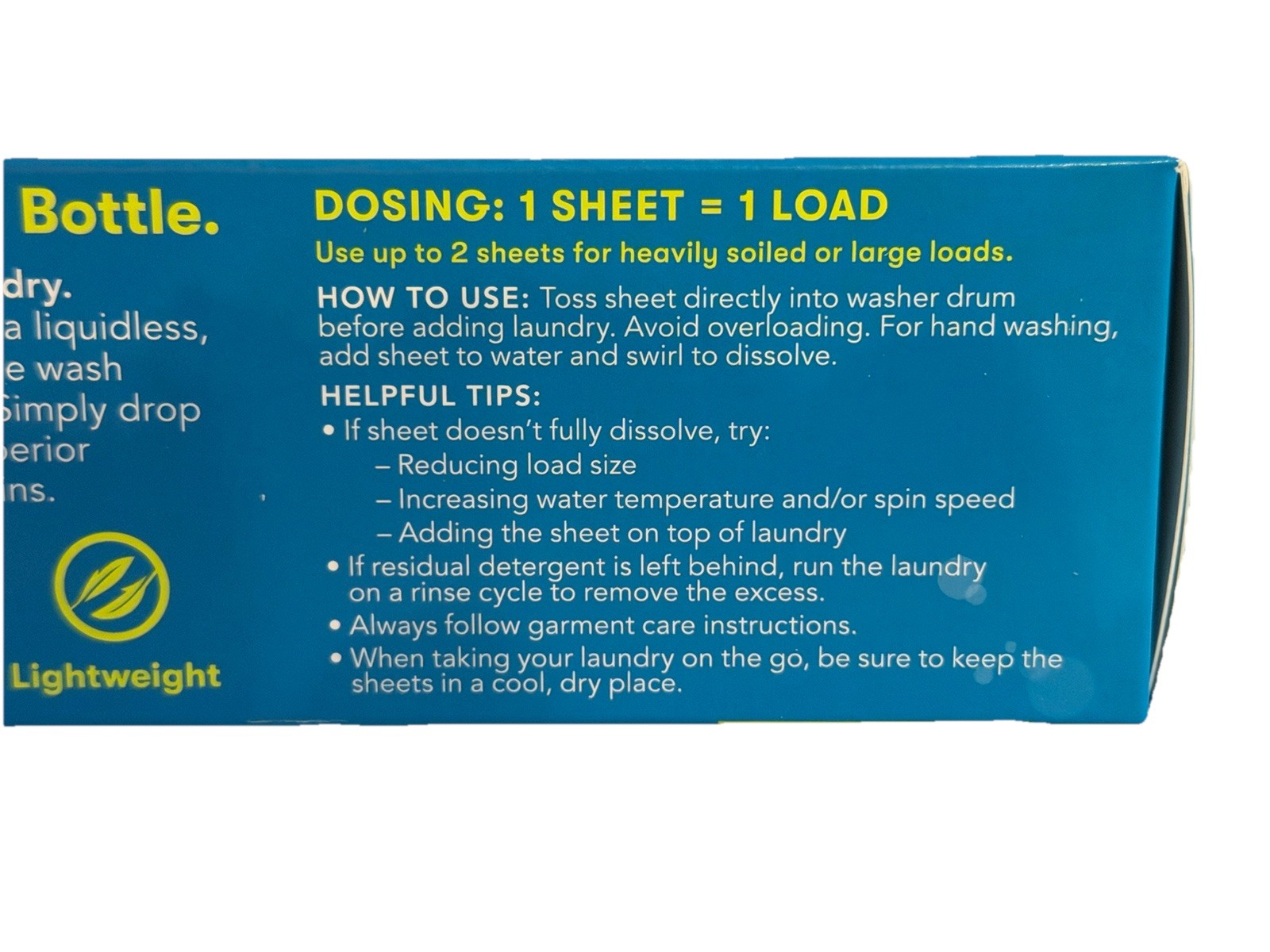 ECOS Vegan Laundry Detergent Sheets – 50 Hypoallergenic Sheets, Liquid Free