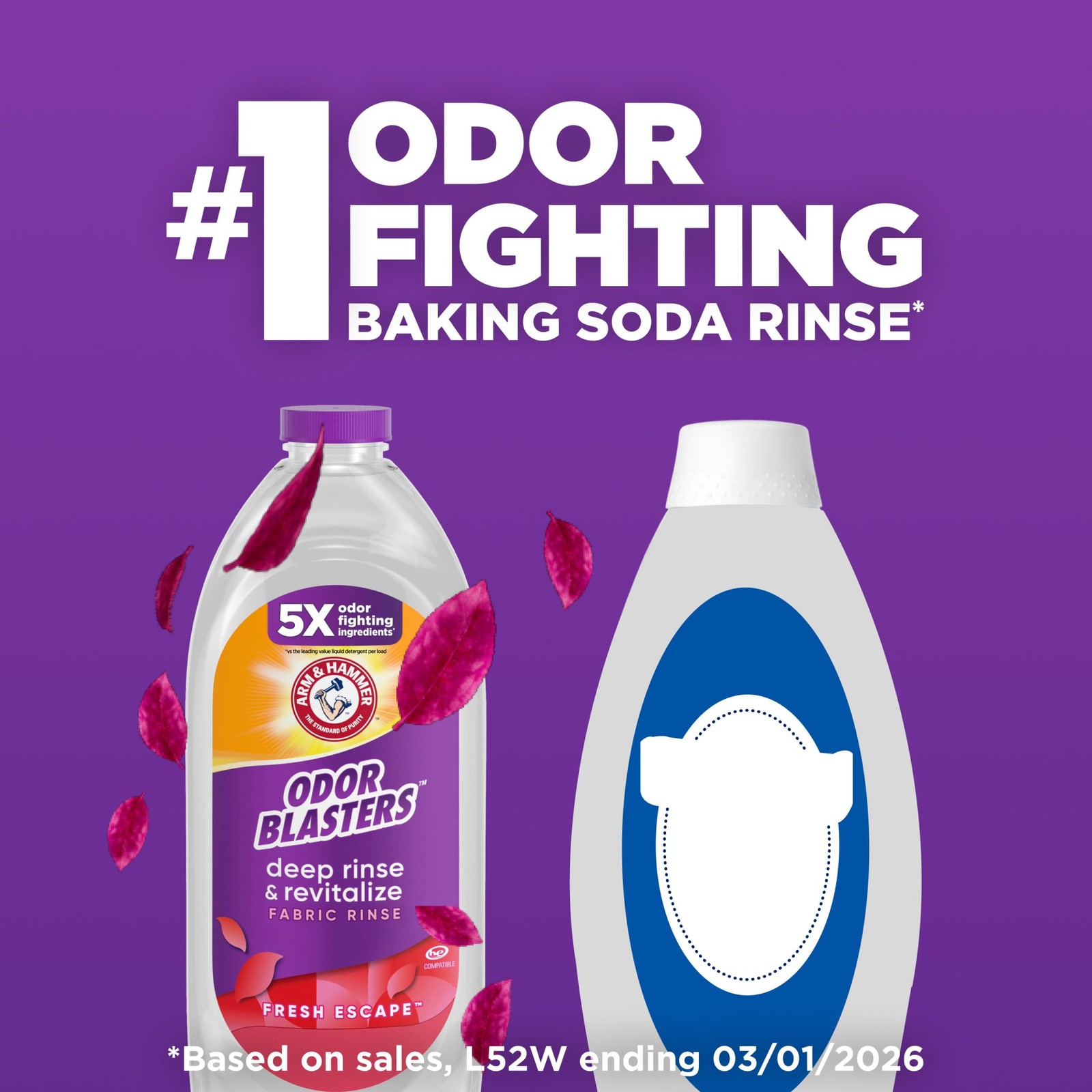 ARM & HAMMER Odor Blasters Fabric Rinse, Fresh Escape 50 Fl Oz (Pack of 1)