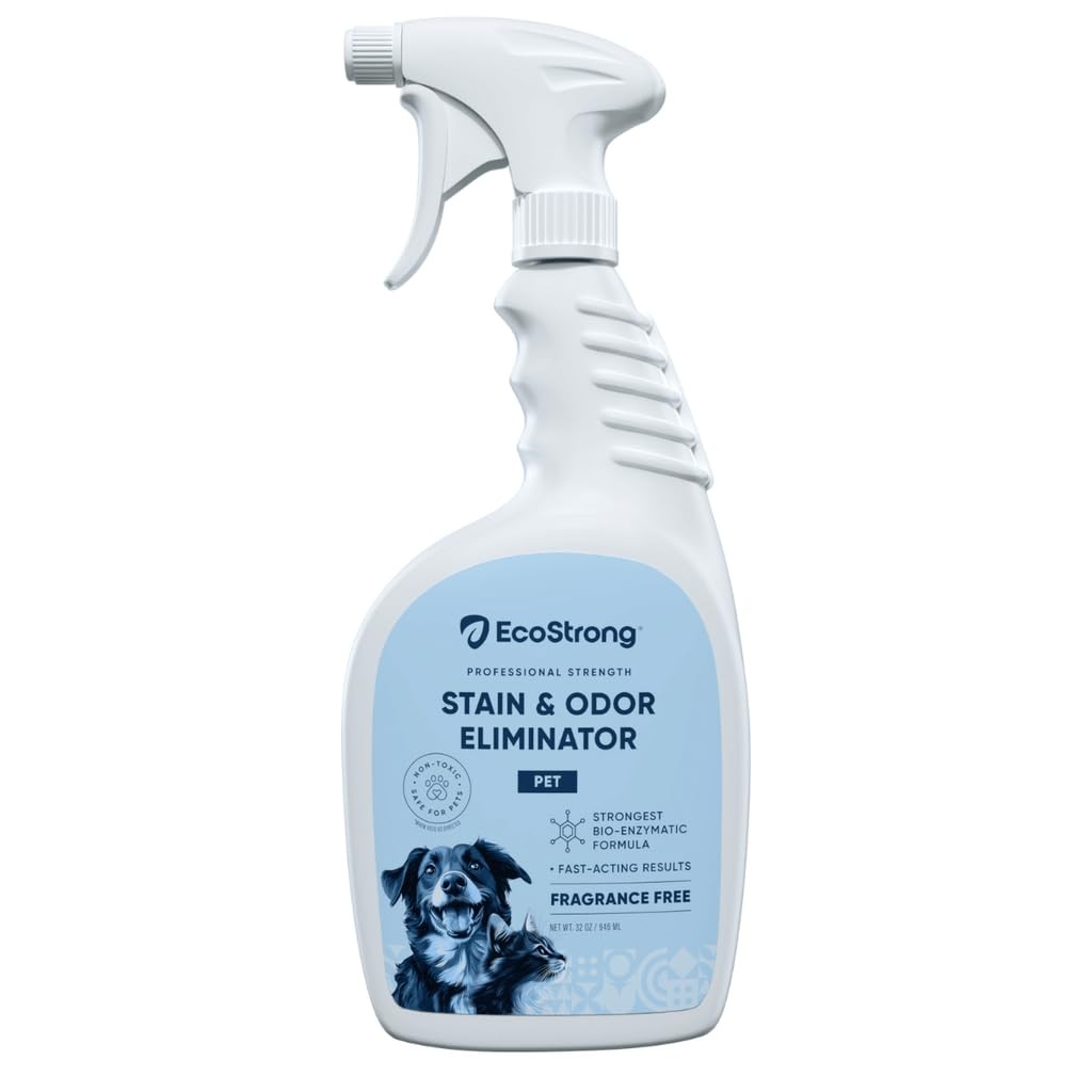 Eco Strong Pet Stain & Odor Remover – Cat Urine Enzyme Cleaner Destroyer