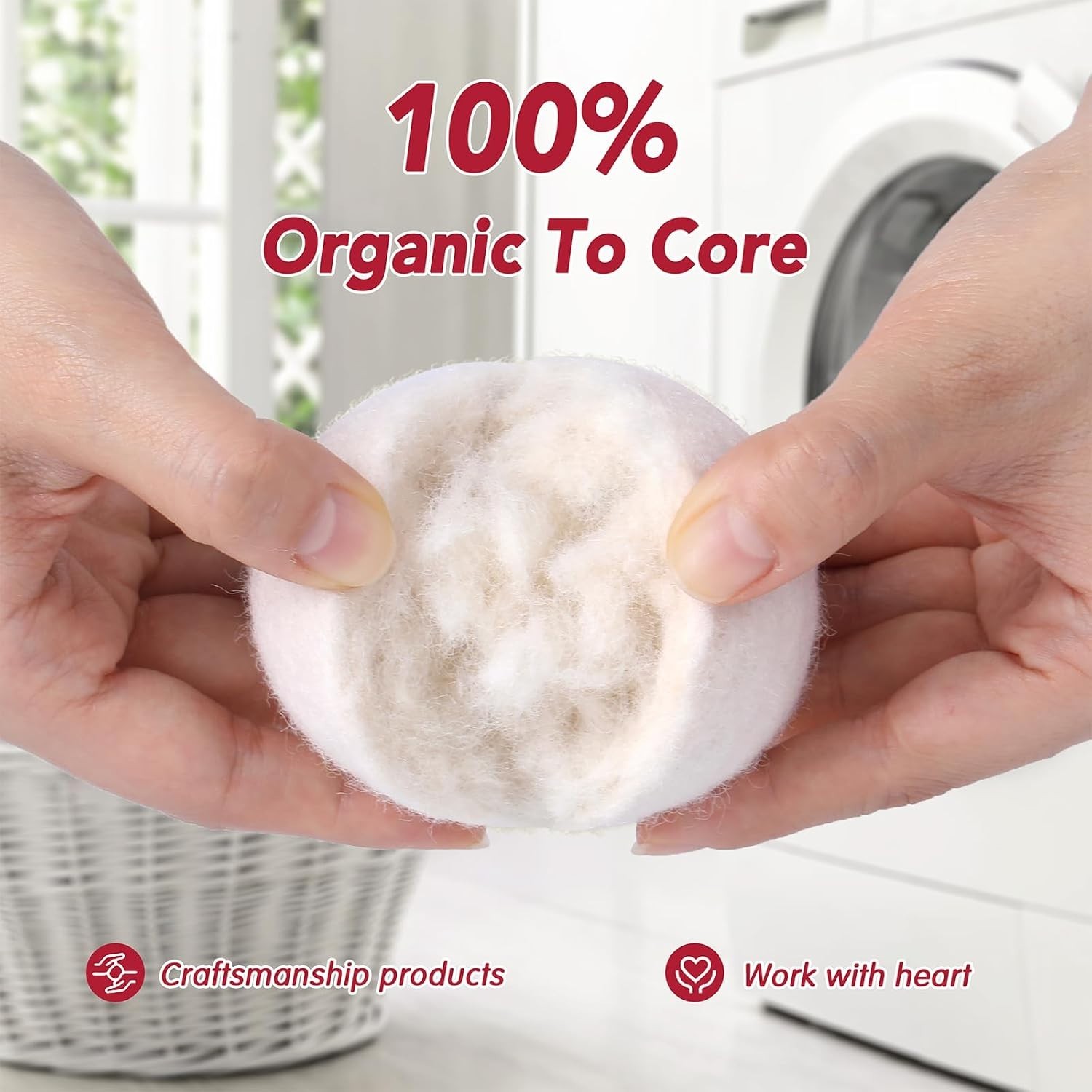 100% New Zealand Wool Dryer Balls XL Size – 6 Pack, Organic & Chemical-Free F…
