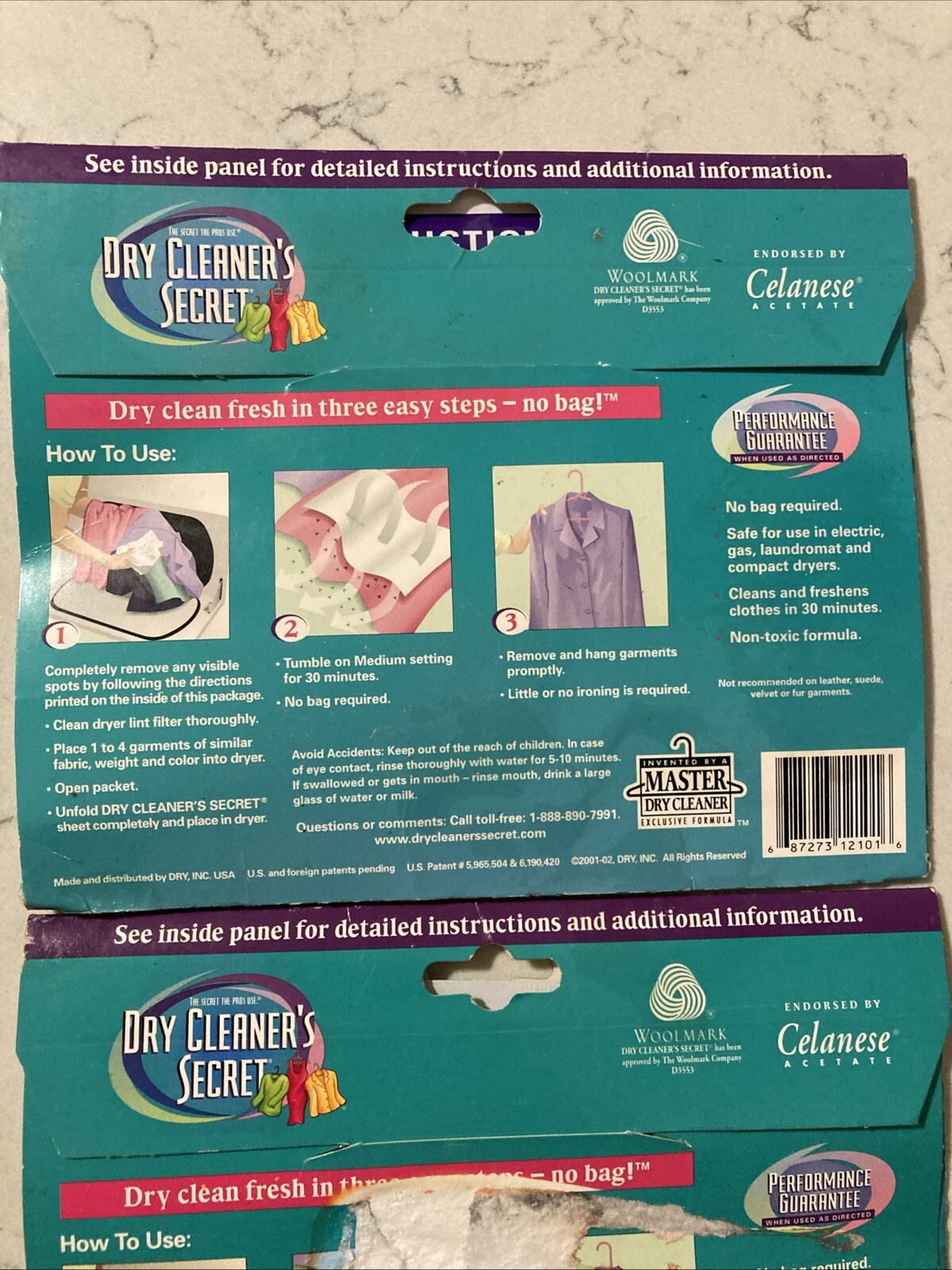 DRY CLEANER’S SECRET at Home Dry Cleaning In Your Dryer 2 Sheets Sealed